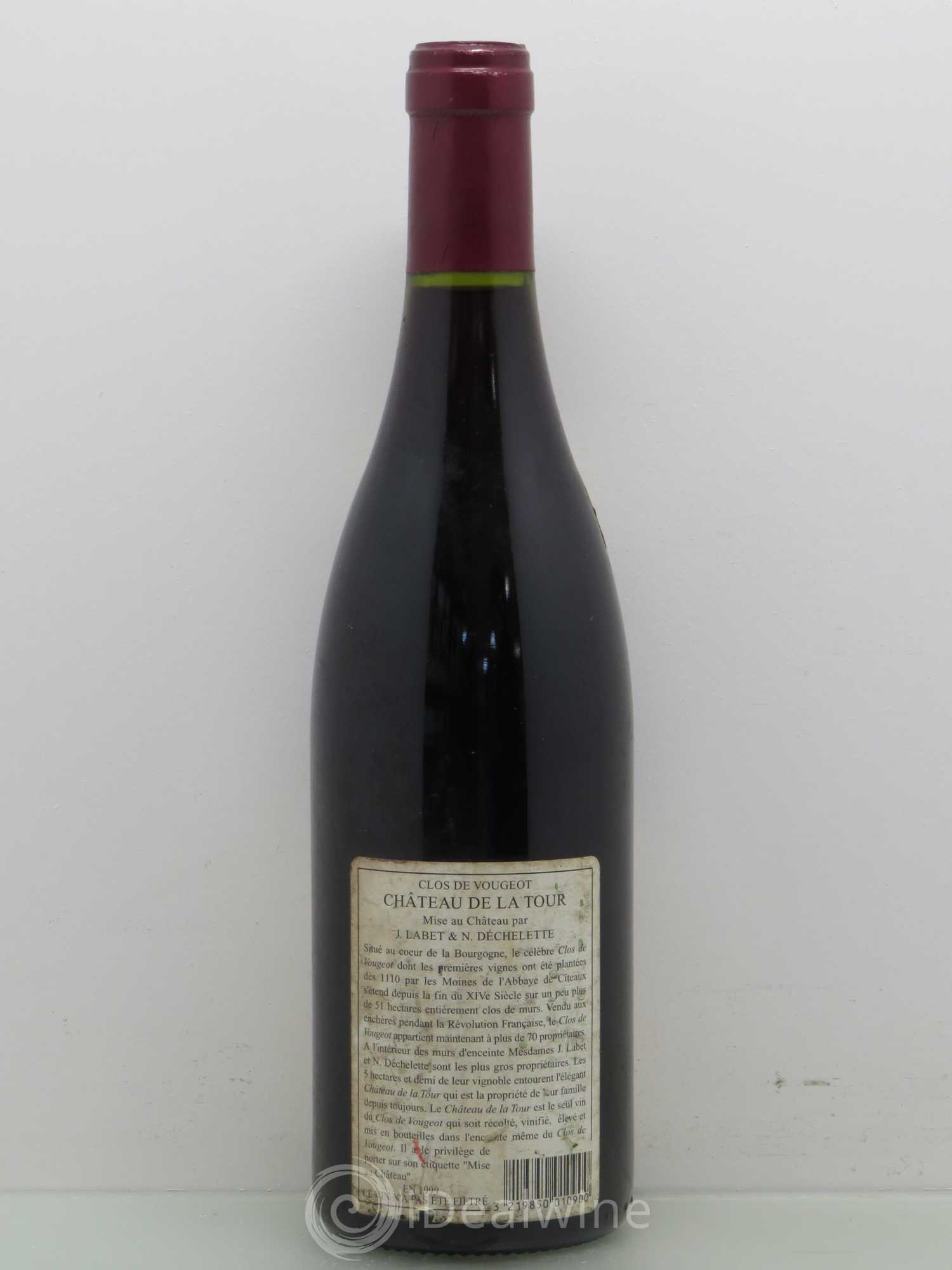 Clos de Vougeot Grand Cru Château de La Tour 1999 - Lot de 1 bouteille - 1