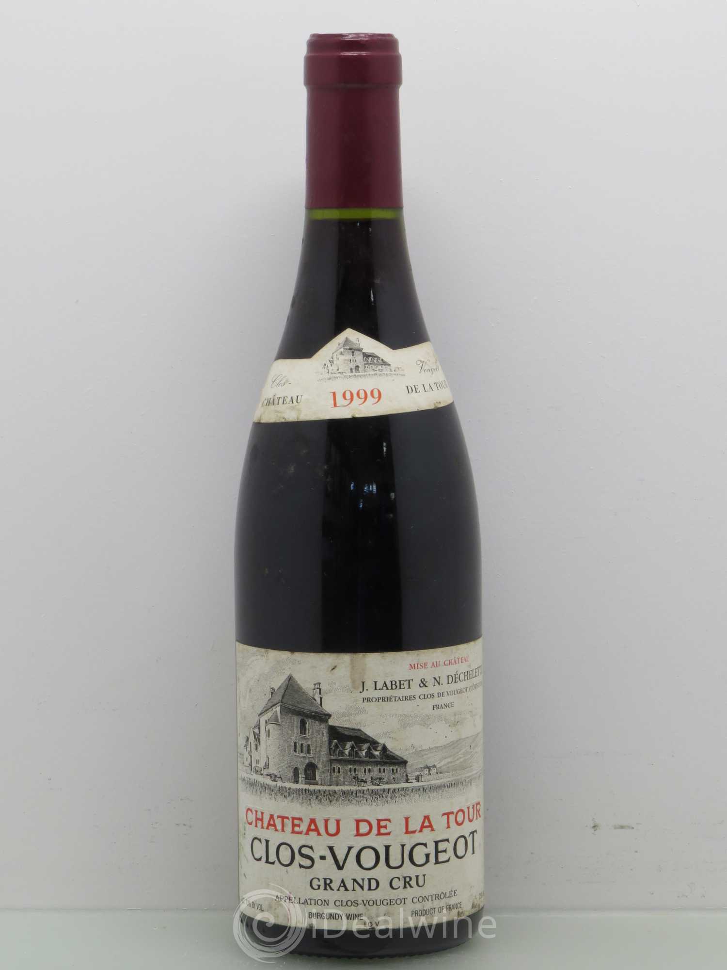 Clos de Vougeot Grand Cru Château de La Tour 1999 - Lot de 1 bouteille - 0
