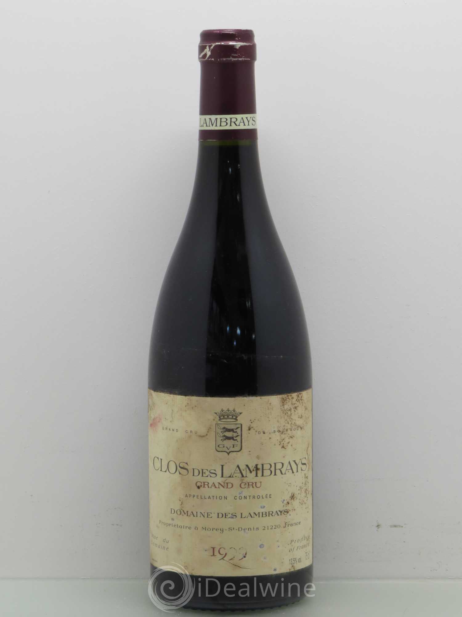 Clos des Lambrays Grand Cru Domaine des Lambrays 1999 - Lot de 1 bouteille - 0