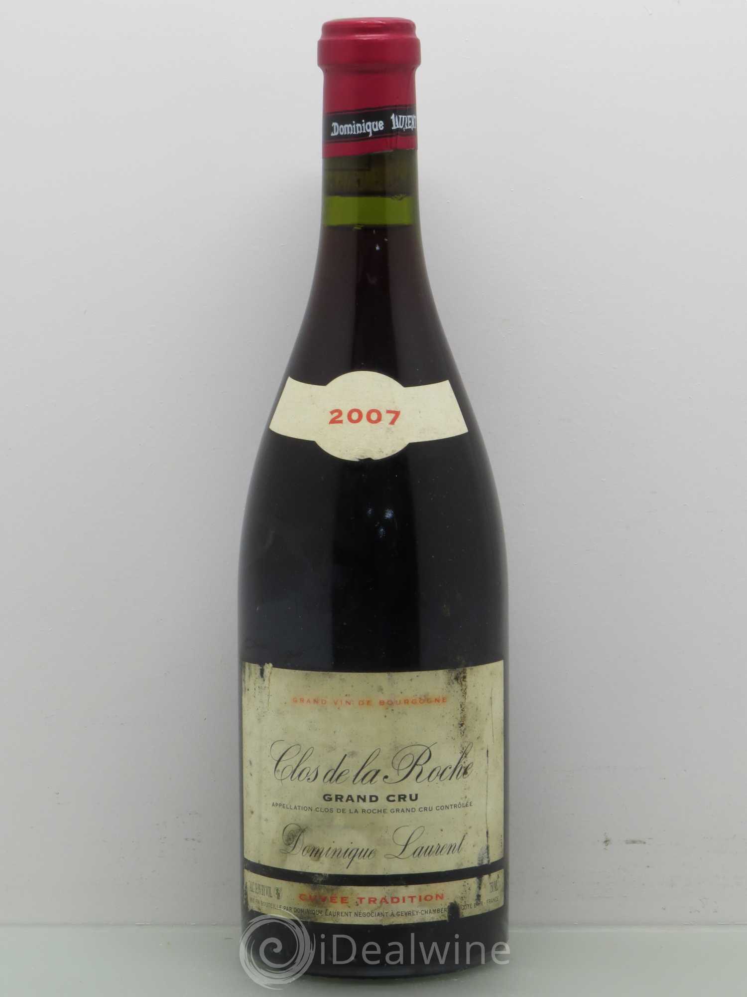 Clos de la Roche Grand Cru Cuvée Tradition Dominique Laurent 2007 - Lot de 1 bouteille - 0