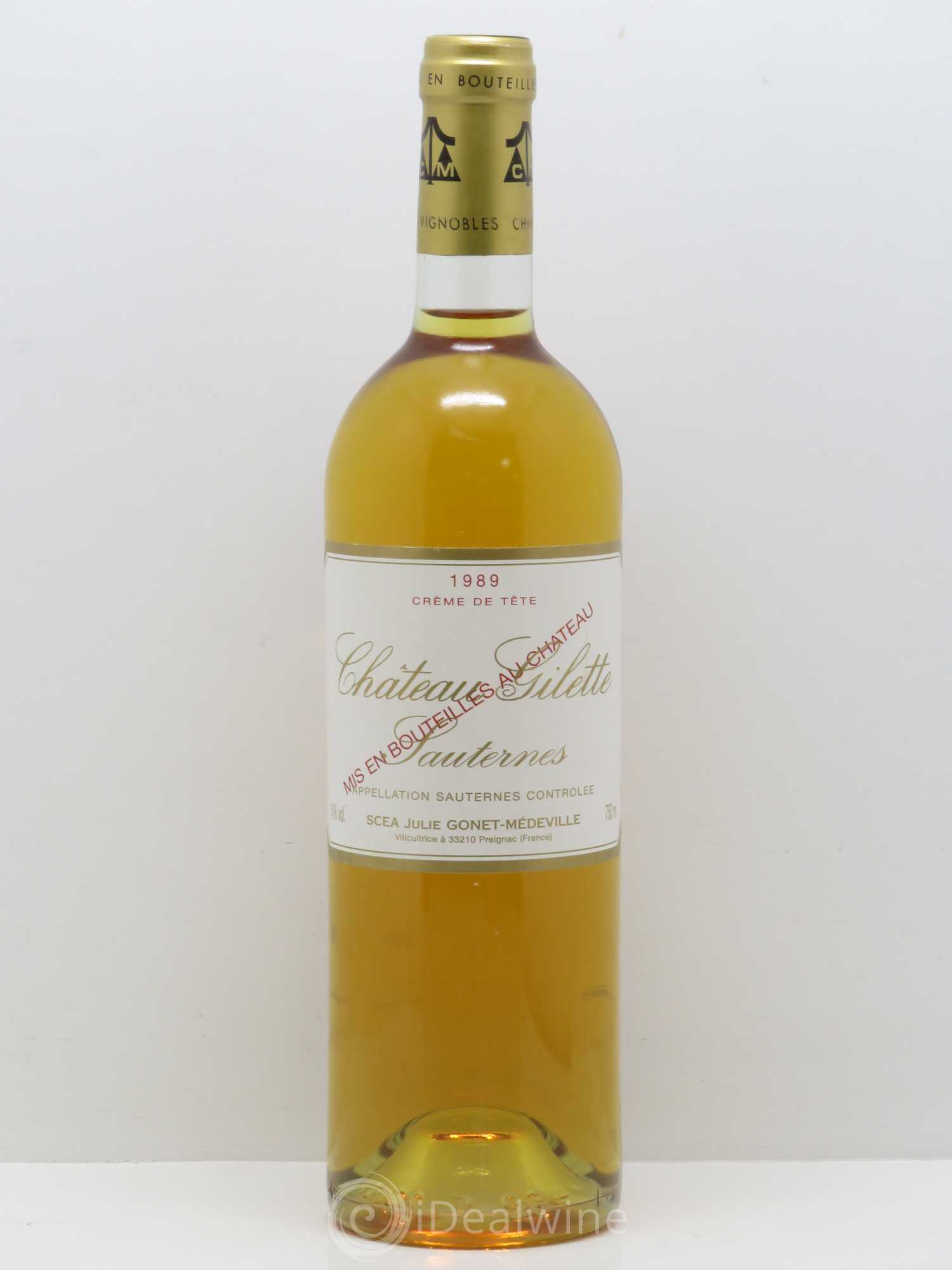 Château Gilette Crème de tête 1989 - Lotto di 1 bottiglia - 0
