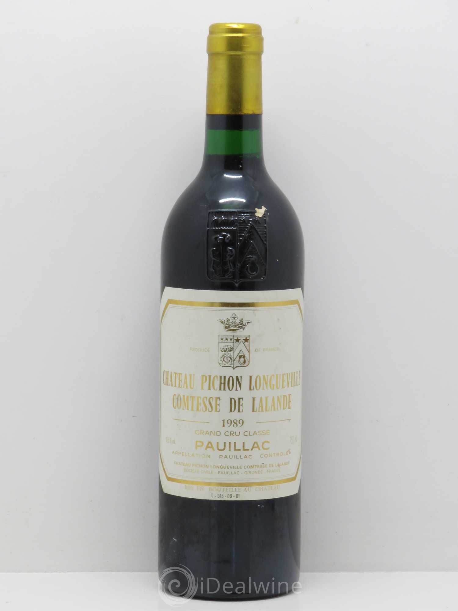 Château Pichon Longueville Comtesse de Lalande 2ème Grand Cru Classé 1989 - Lot de 1 bouteille - 0
