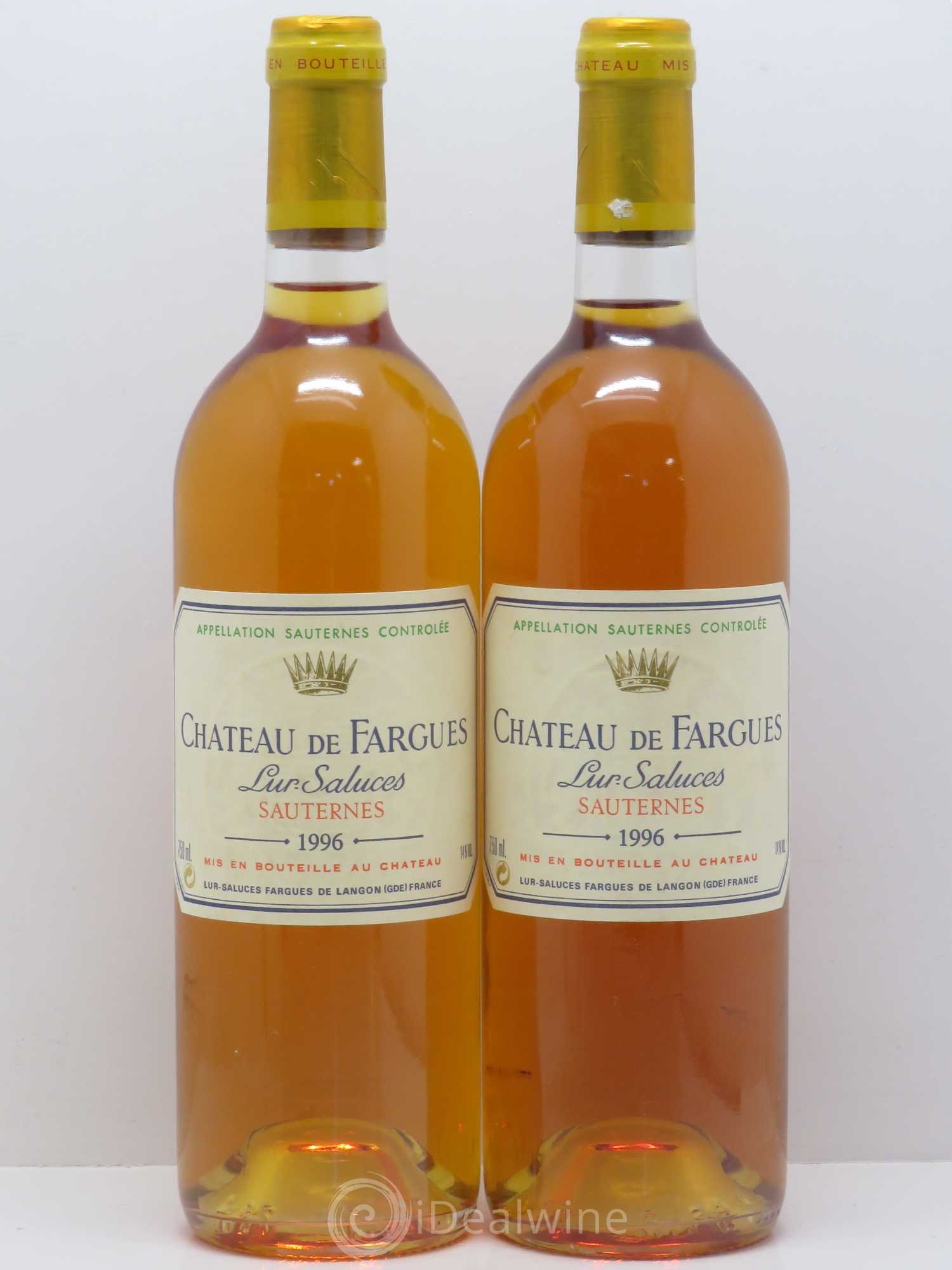 Château de Fargues 1996 - Lotto di 2 bottiglie - 0