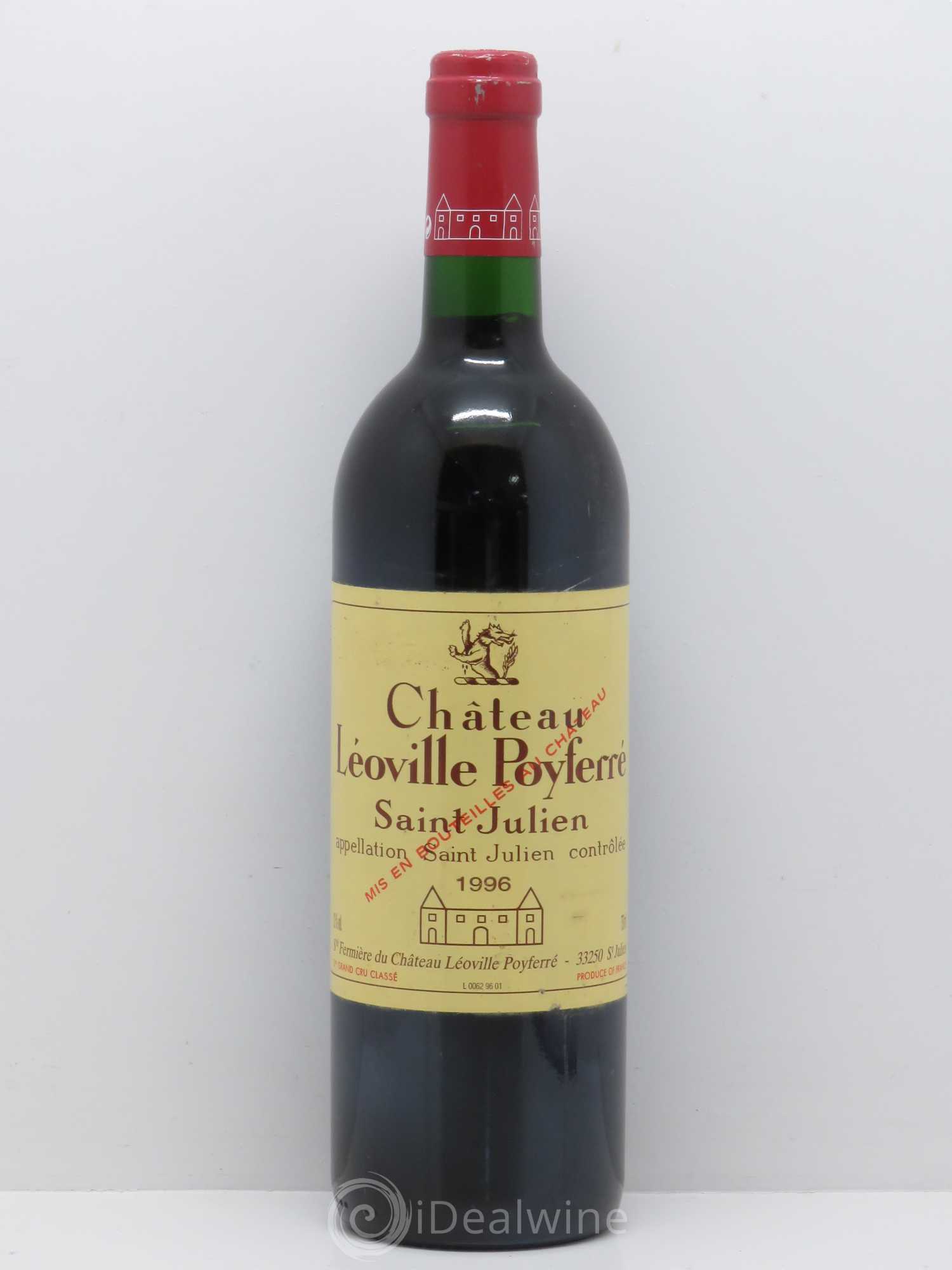 Château Léoville Poyferré 2ème Grand Cru Classé 1996 - Lot de 1 bouteille - 0