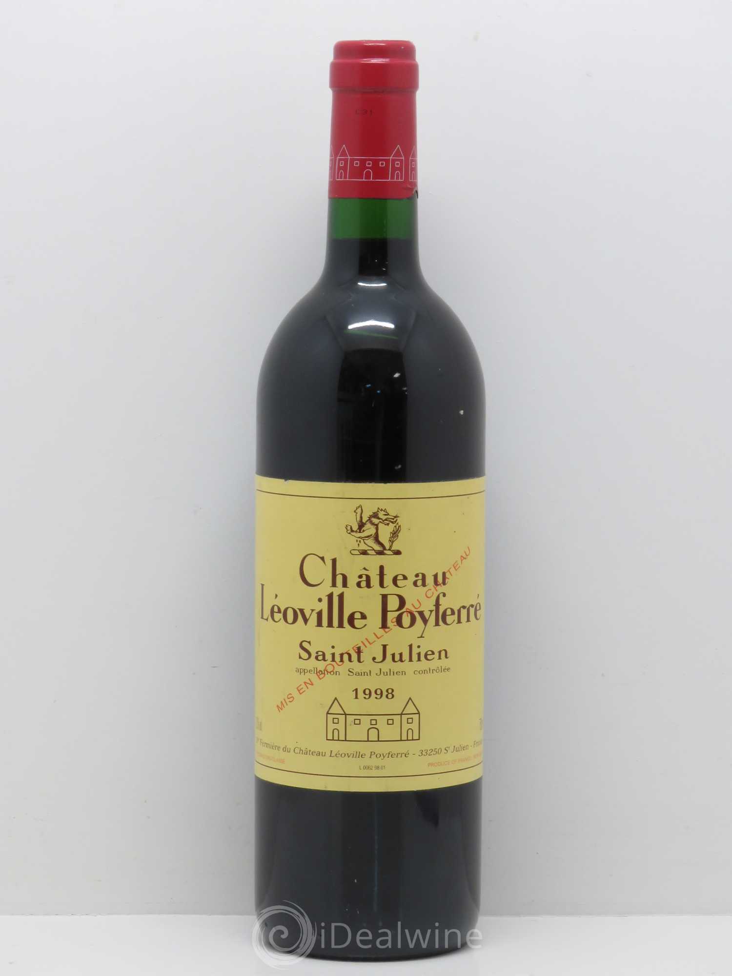 Château Léoville Poyferré 2ème Grand Cru Classé 1998 - Lot de 1 bouteille - 0