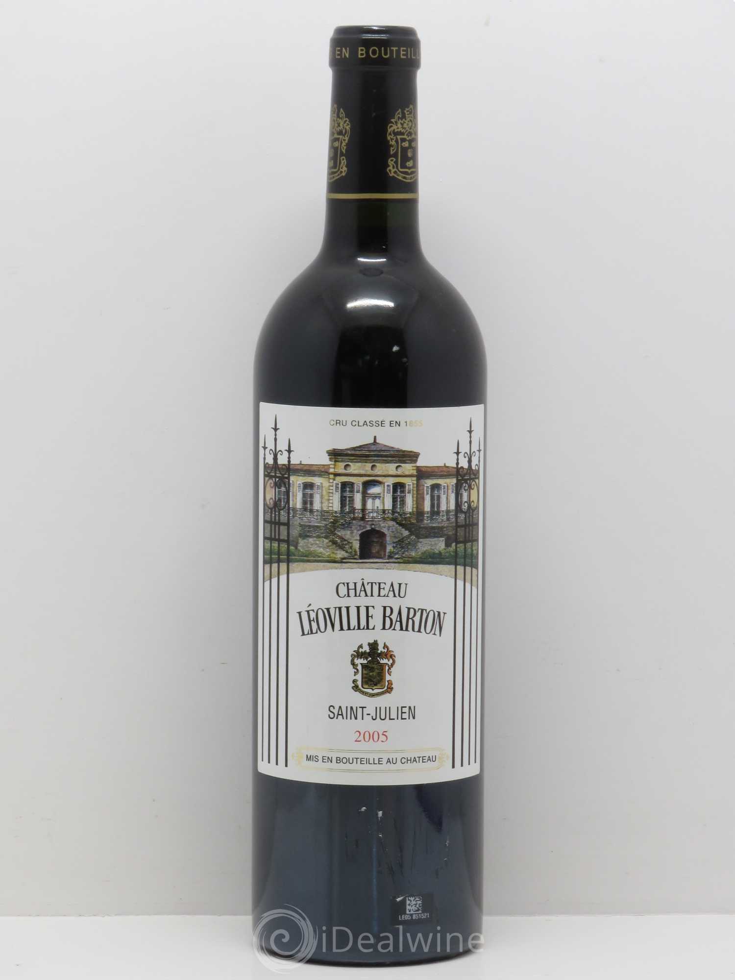 Château Léoville Barton 2ème Grand Cru Classé 2005 - Lot de 1 bouteille - 0