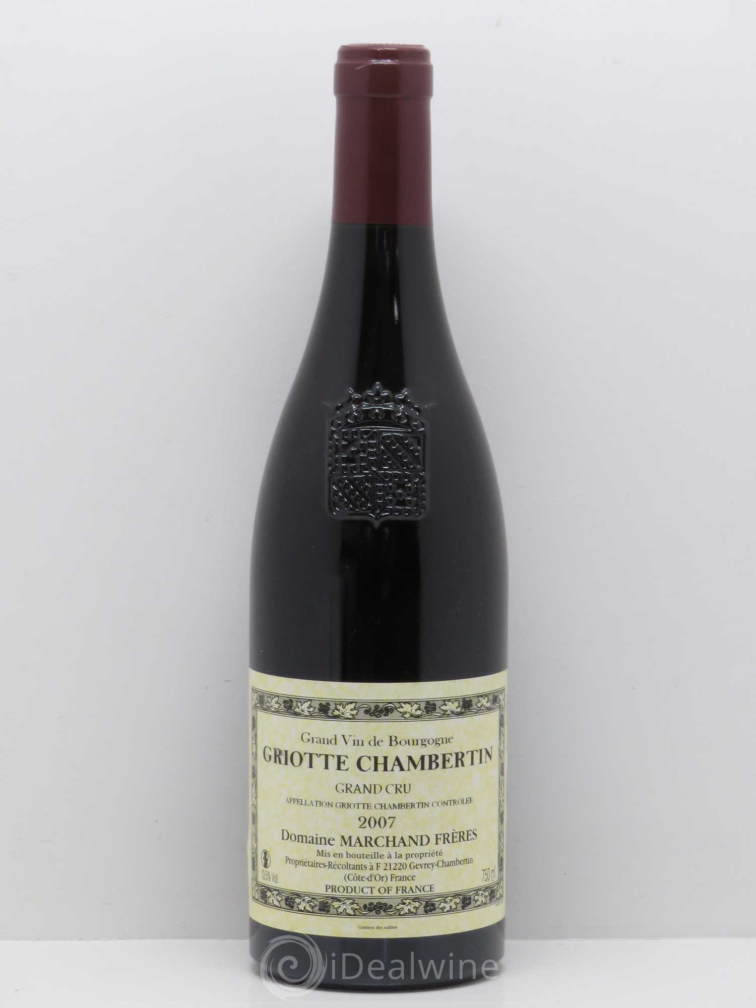 Griotte-Chambertin Grand Cru Marchand 2007 - Lot de 1 bouteille - 0