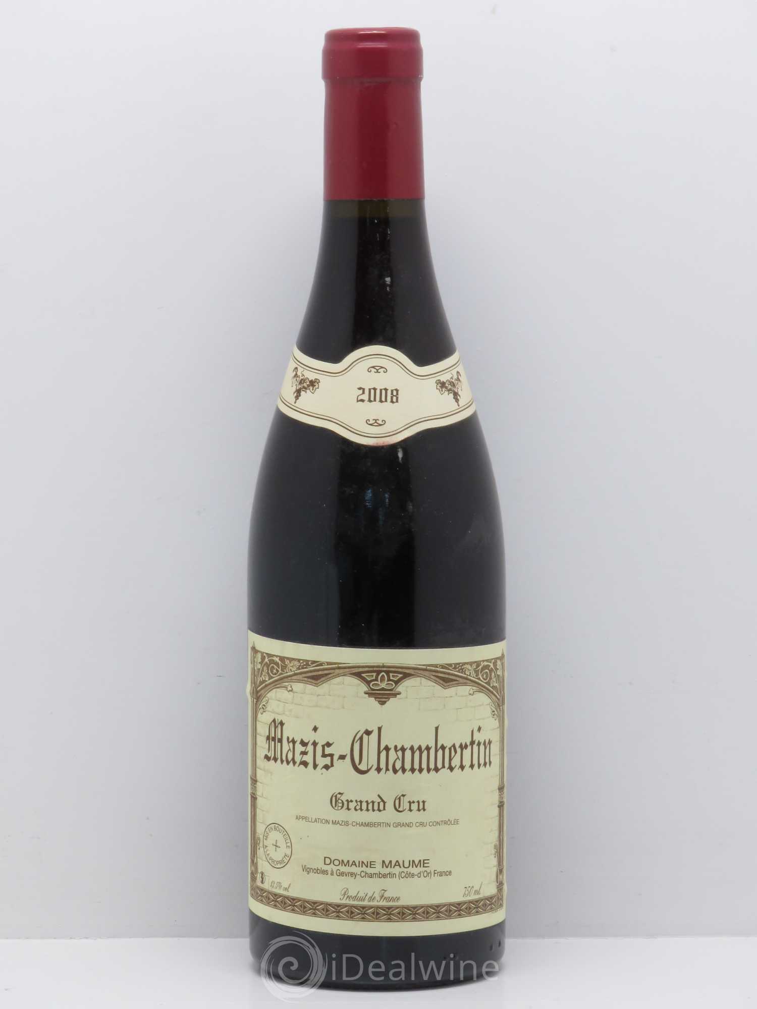 Mazis-Chambertin Grand Cru Maume 2008 - Lot de 1 bouteille - 0