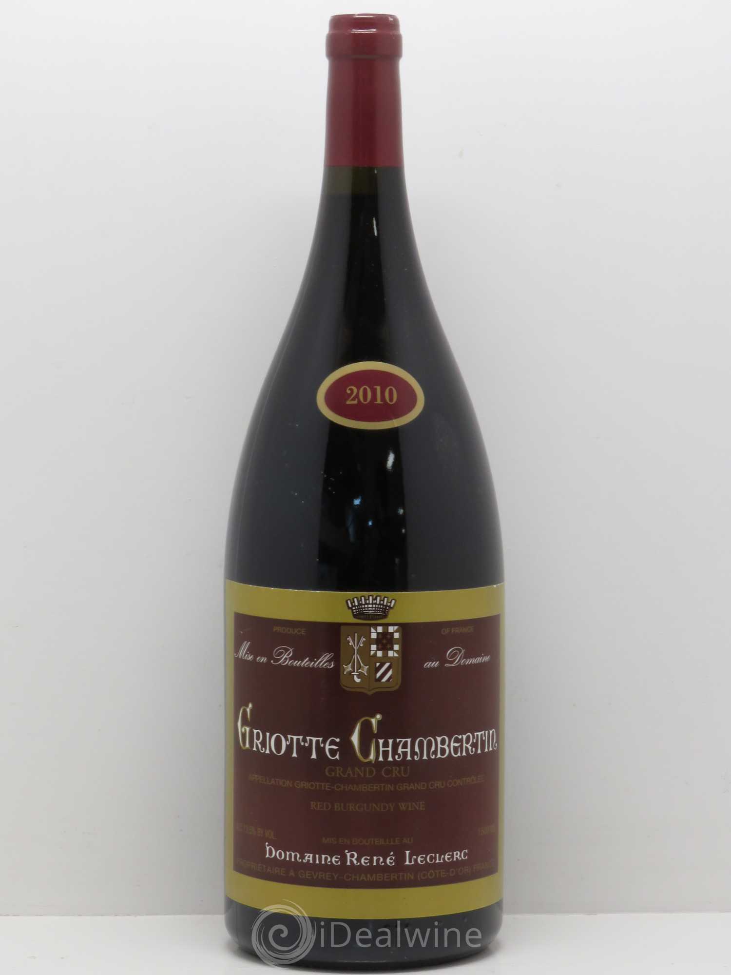 Griotte-Chambertin Grand Cru Leclerc 2010 - Lot de 1 magnum - 0
