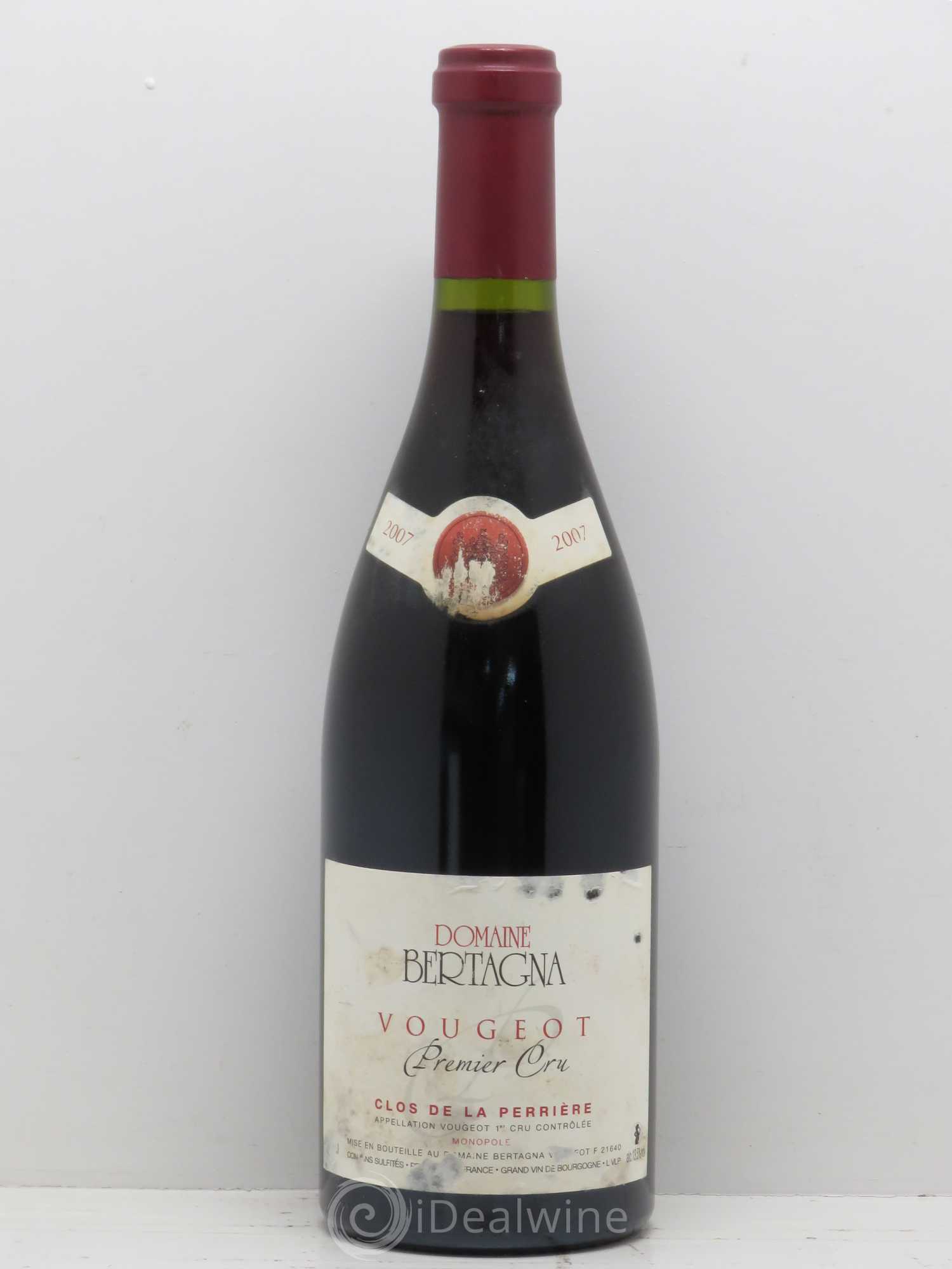Vougeot 1er Cru Clos de La Perrière Monopole Bertagna (sans prix de réserve) 2007 - Lot de 1 bouteille - 0