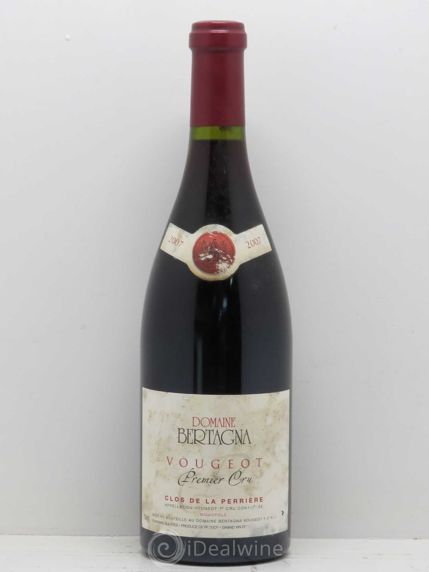 Vougeot 1er Cru Clos de La Perrière Monopole Bertagna (sans prix de réserve) 2007 - Lot de 1 bouteille - 0