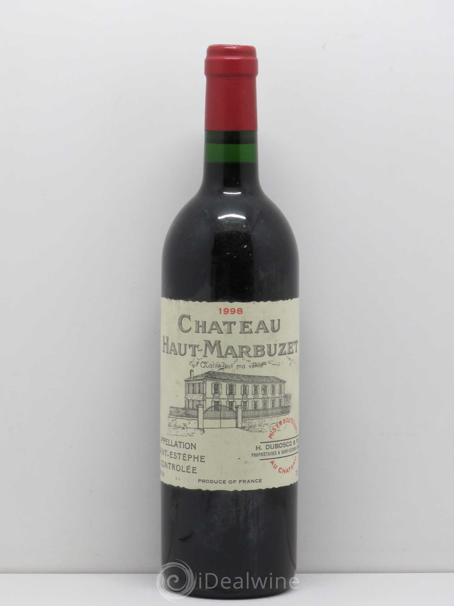 Château Haut Marbuzet 1998 - Lot de 1 bouteille - 0