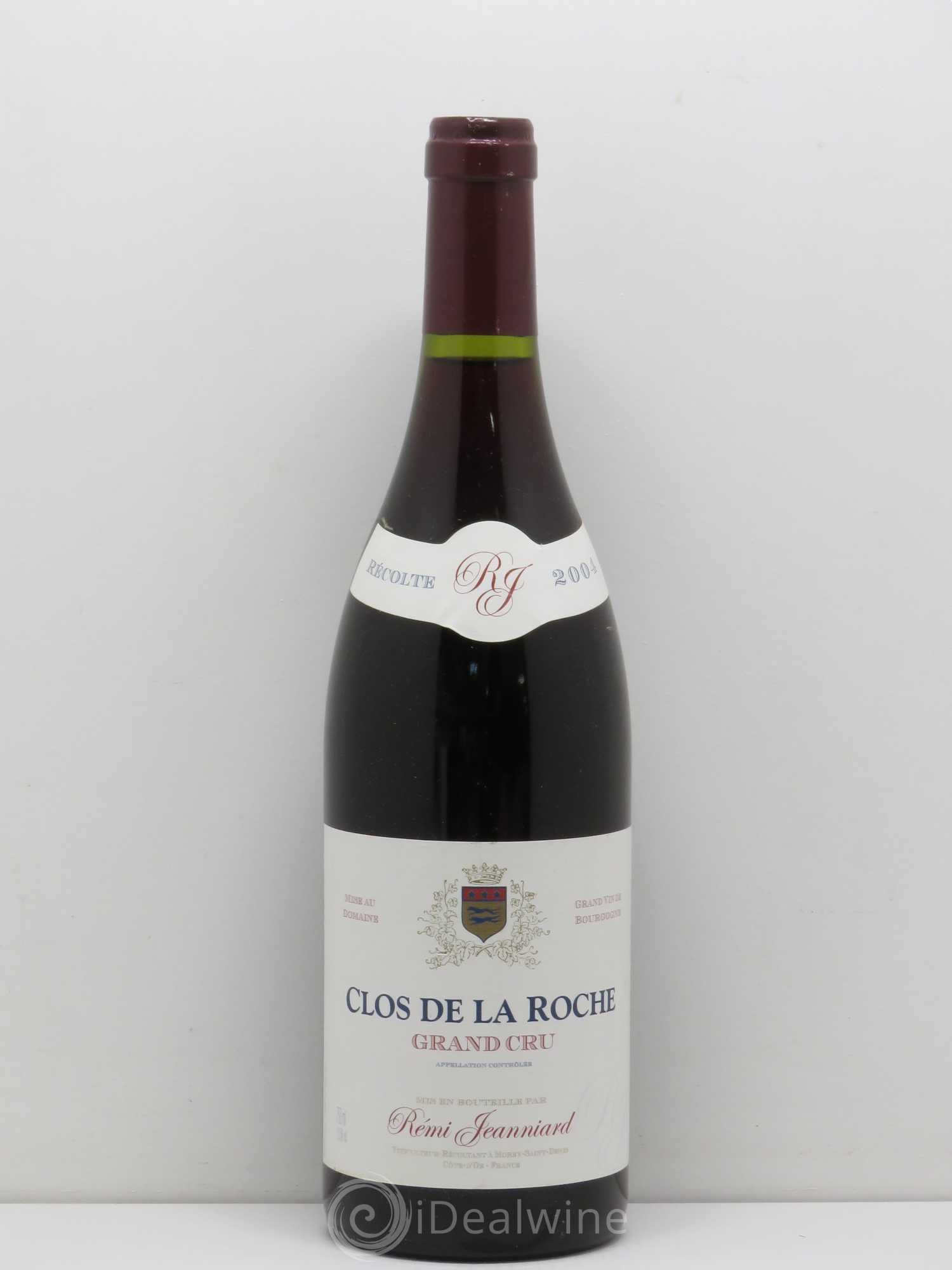 Clos de la Roche Grand Cru Domaine Rémi Jeanniard (sans prix de réserve) 2004 - Posten von 1 Flasche - 0