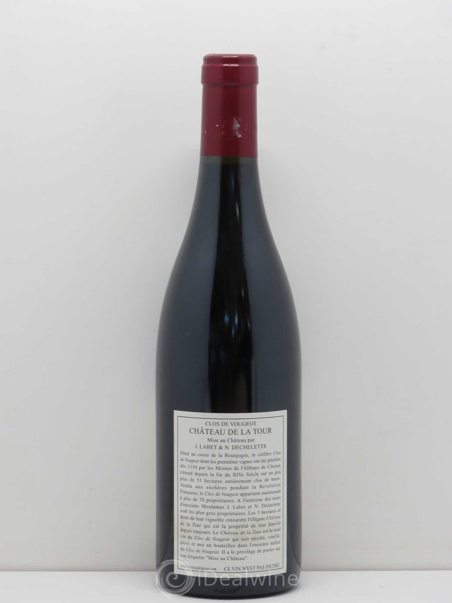 Clos de Vougeot Grand Cru Vieilles Vignes Château de La Tour 2005 - Lot de 1 bouteille - 1