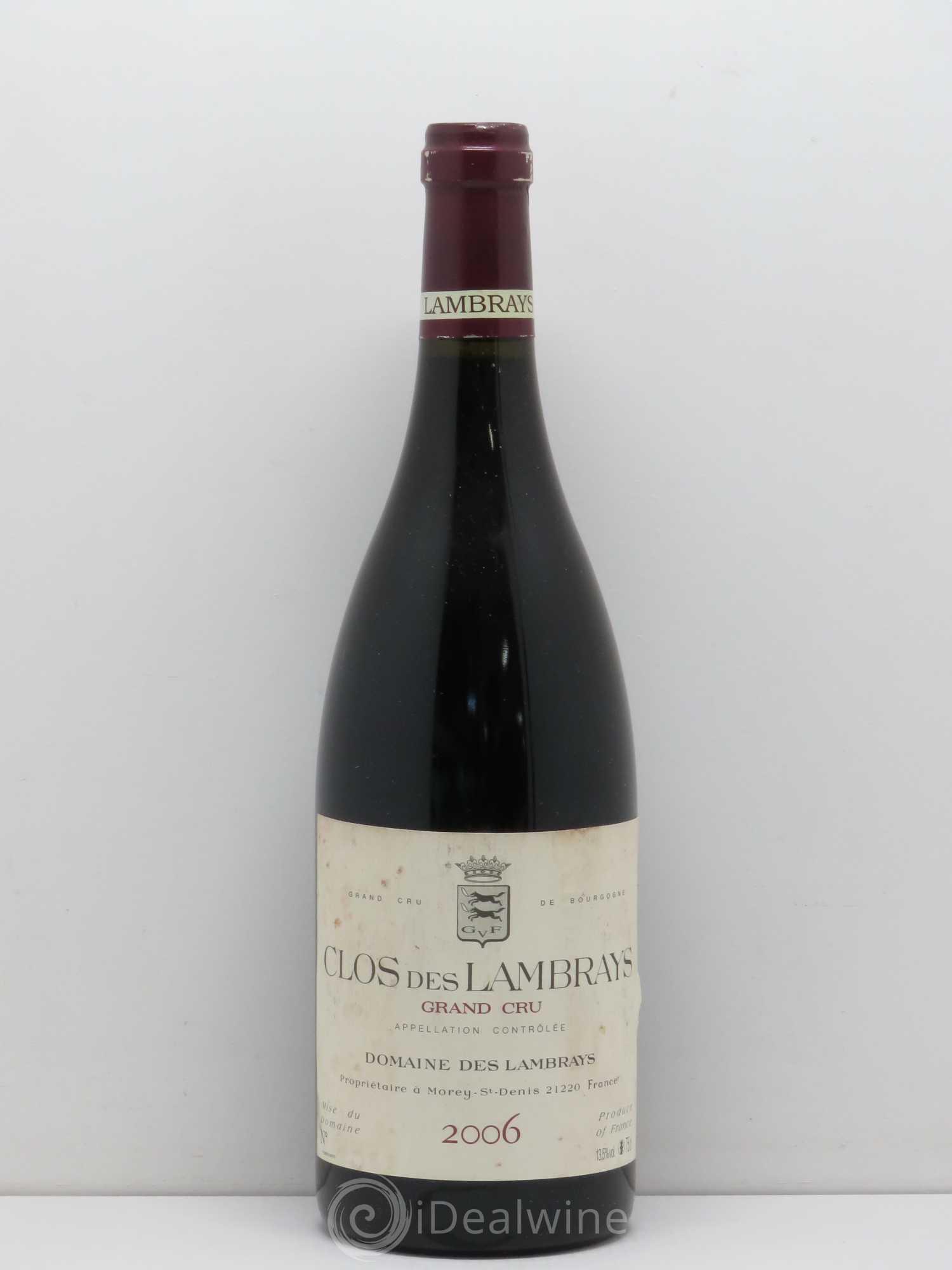 Clos des Lambrays Grand Cru Domaine des Lambrays 2006 - Lot de 1 bouteille - 0