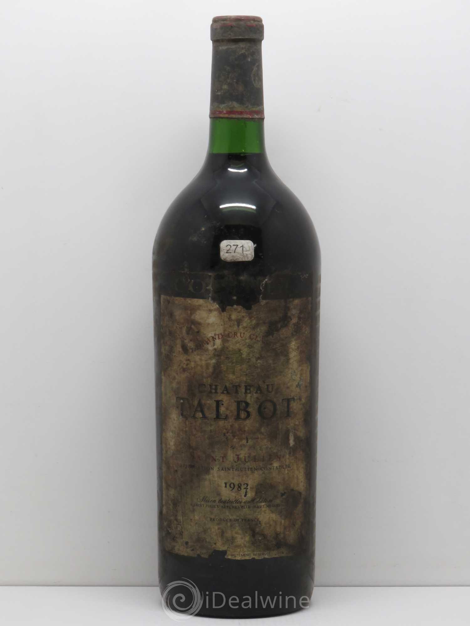 Château Talbot 4ème Grand Cru Classé 1982 - Lot de 1 magnum - 0