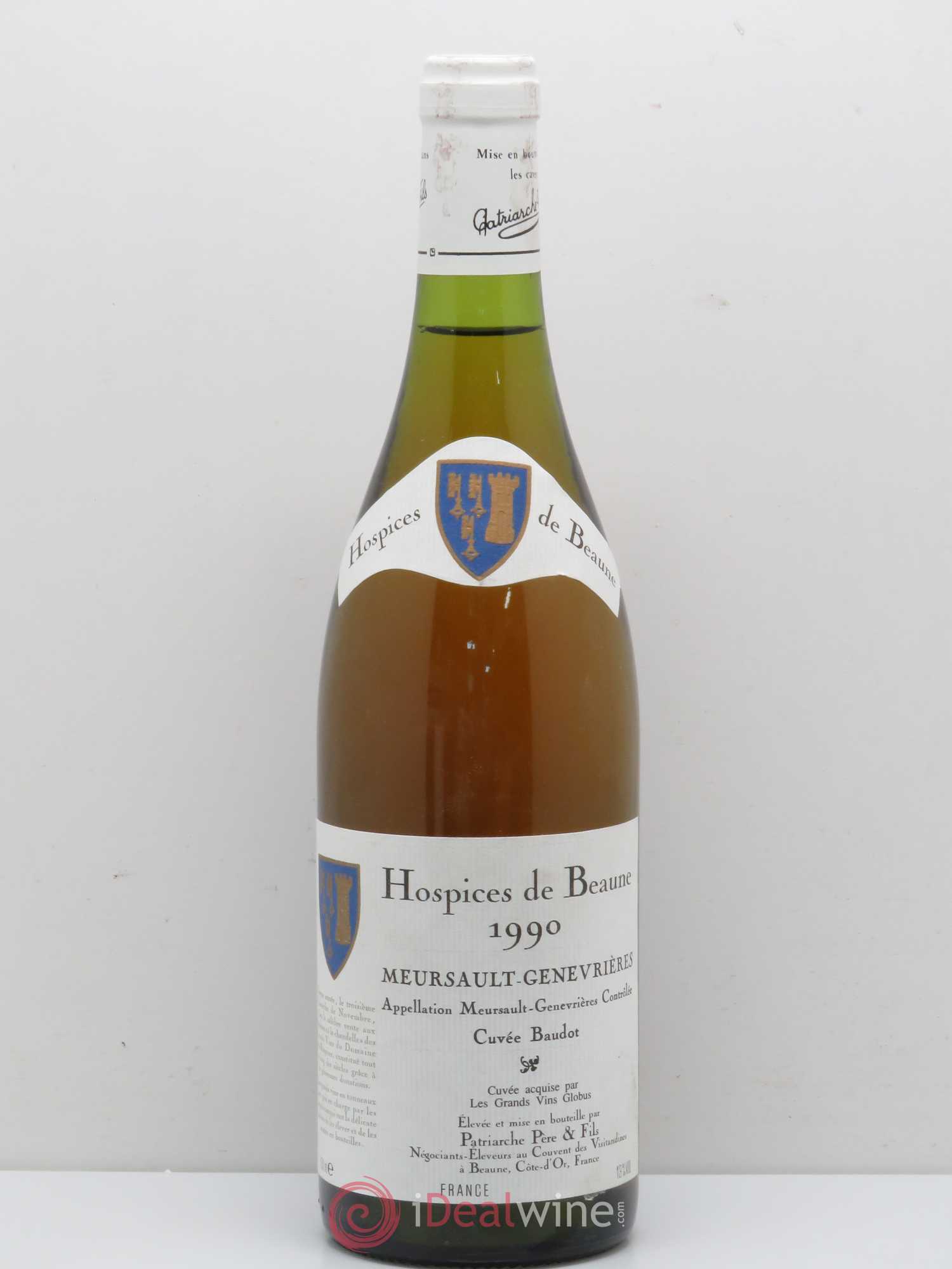 Meursault 1er Cru Genevrières Hospices de beaune Cuvée Baudot 1990 - Posten von 1 Flasche - 0