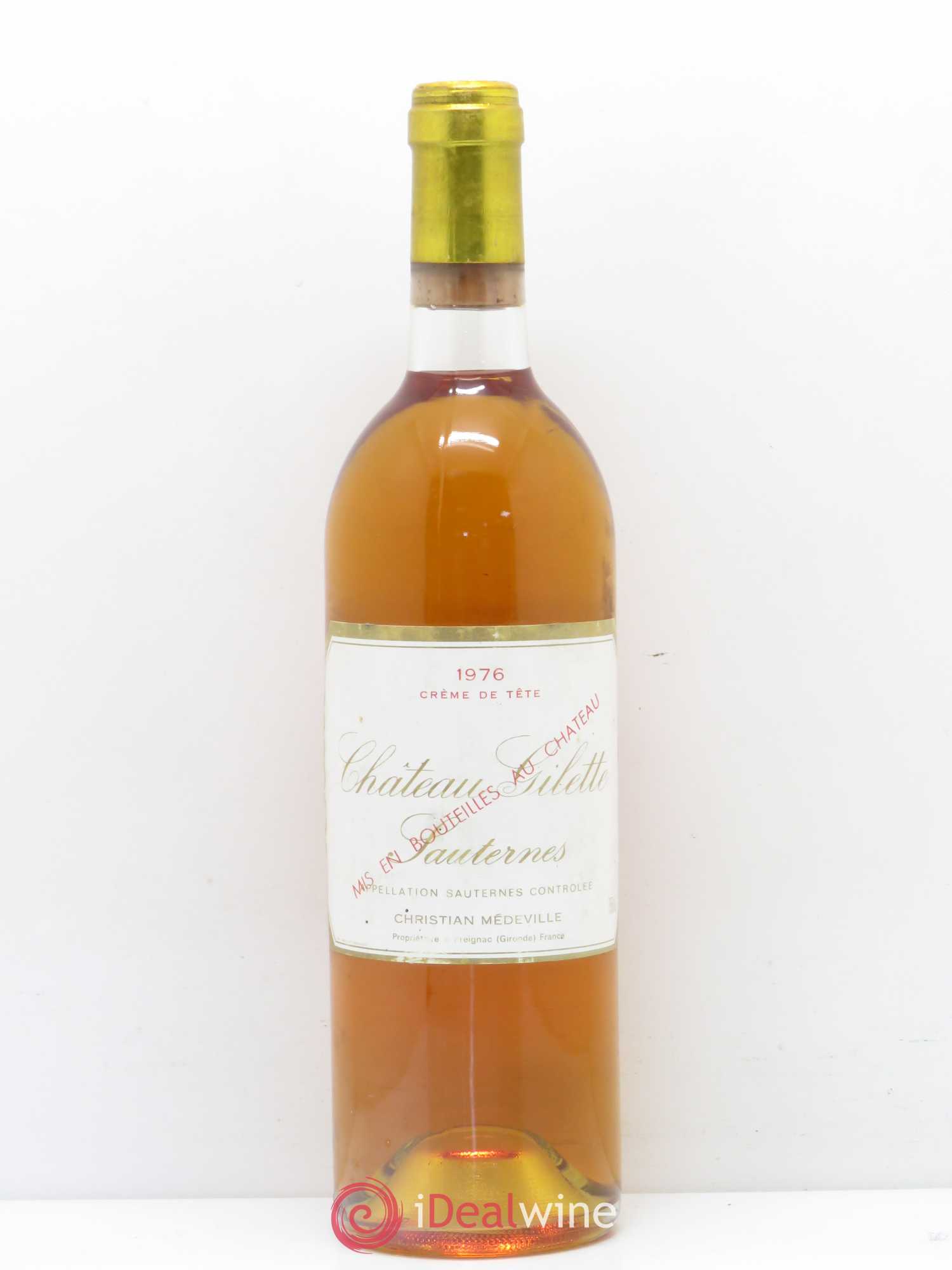 Château Gilette - Crème de Tête 1976 - Lotto di 1 bottiglia - 0