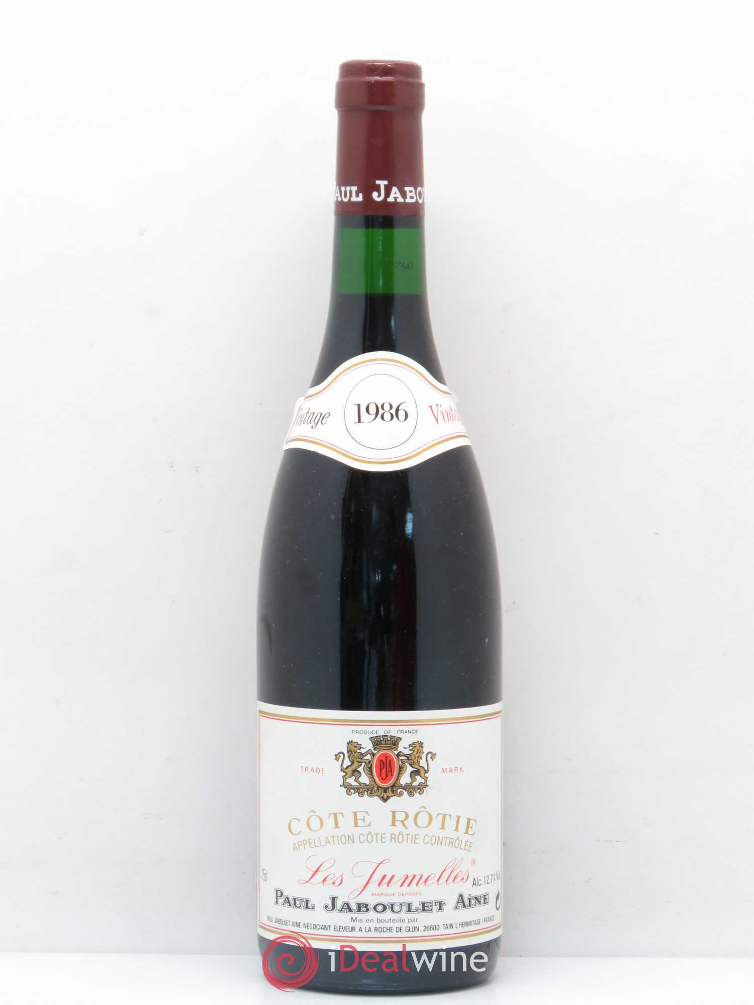 Côte-Rôtie Les Jumelles Paul Jaboulet Ainé 1986 - Lot de 1 bouteille - 0