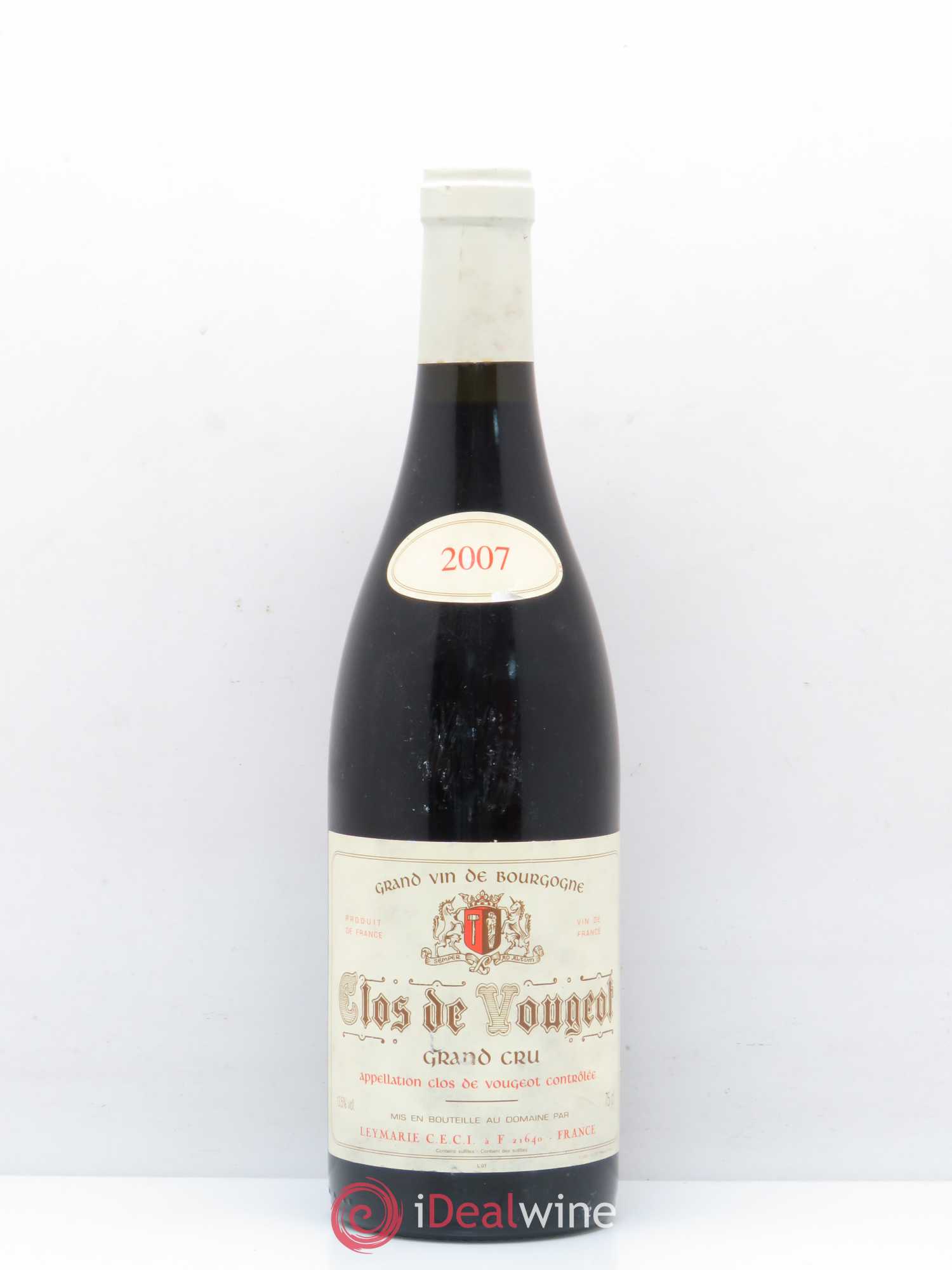Clos de Vougeot Grand Cru Leymarie 2007 - Lot de 1 bouteille - 0