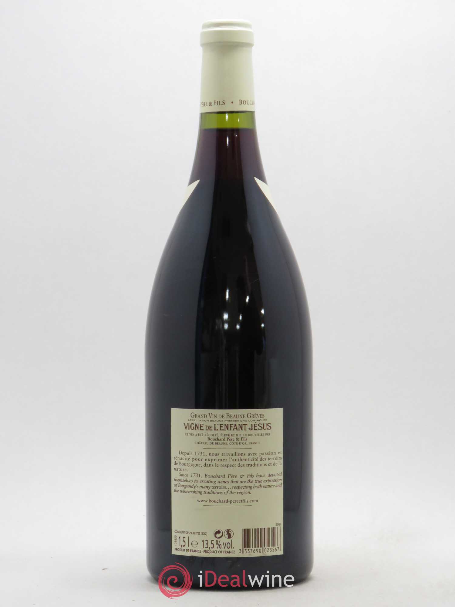 Beaune 1er Cru Grèves - Vigne de l'Enfant Jésus Bouchard Père & Fils 2007 - Posten von 1 Magnum - 1