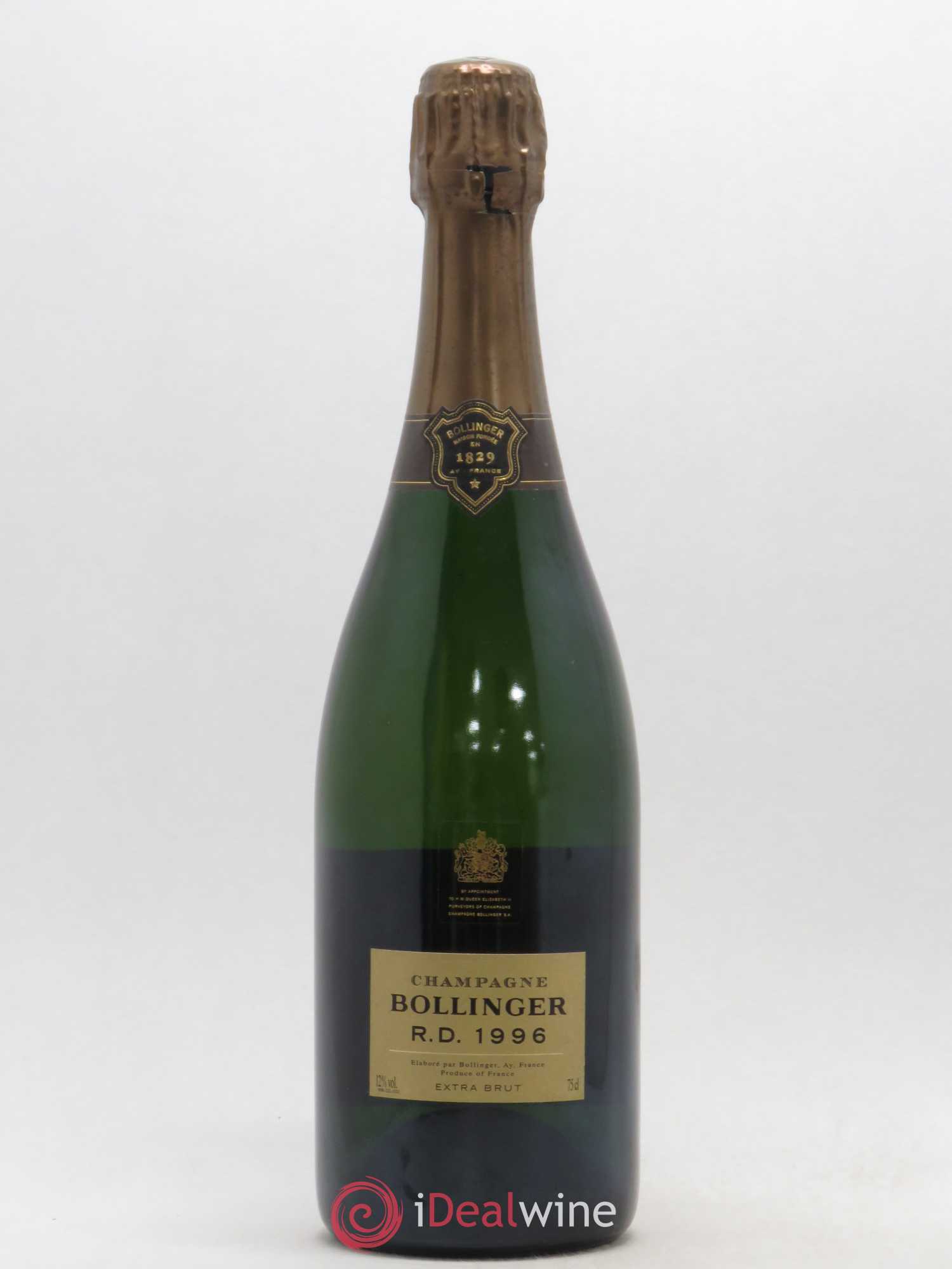R.D. Extra-Brut Bollinger 1996 - Lot de 1 bouteille - 0