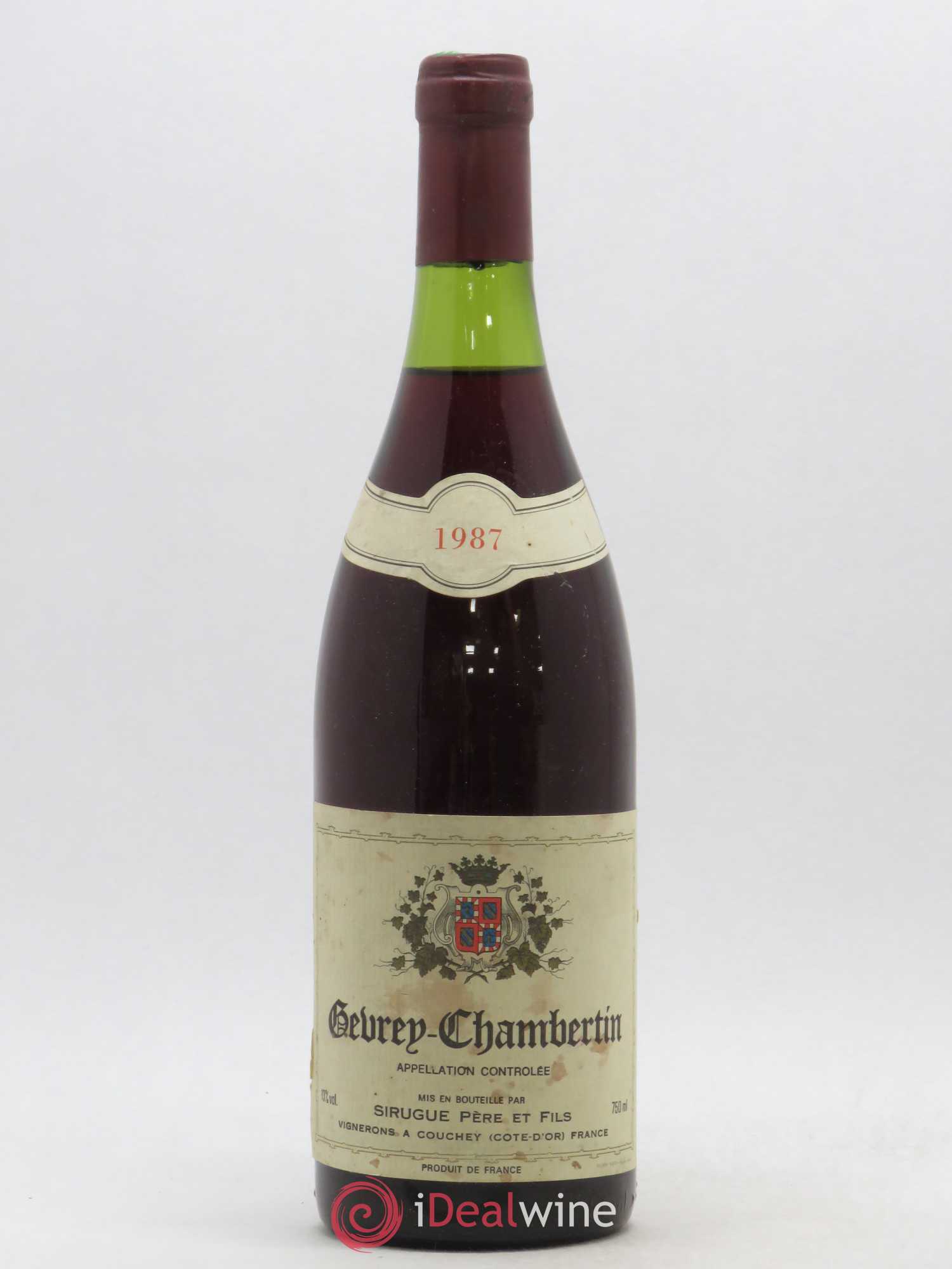Gevrey-Chambertin Sirugue Père et Fils 1987 - Posten von 1 Flasche - 0