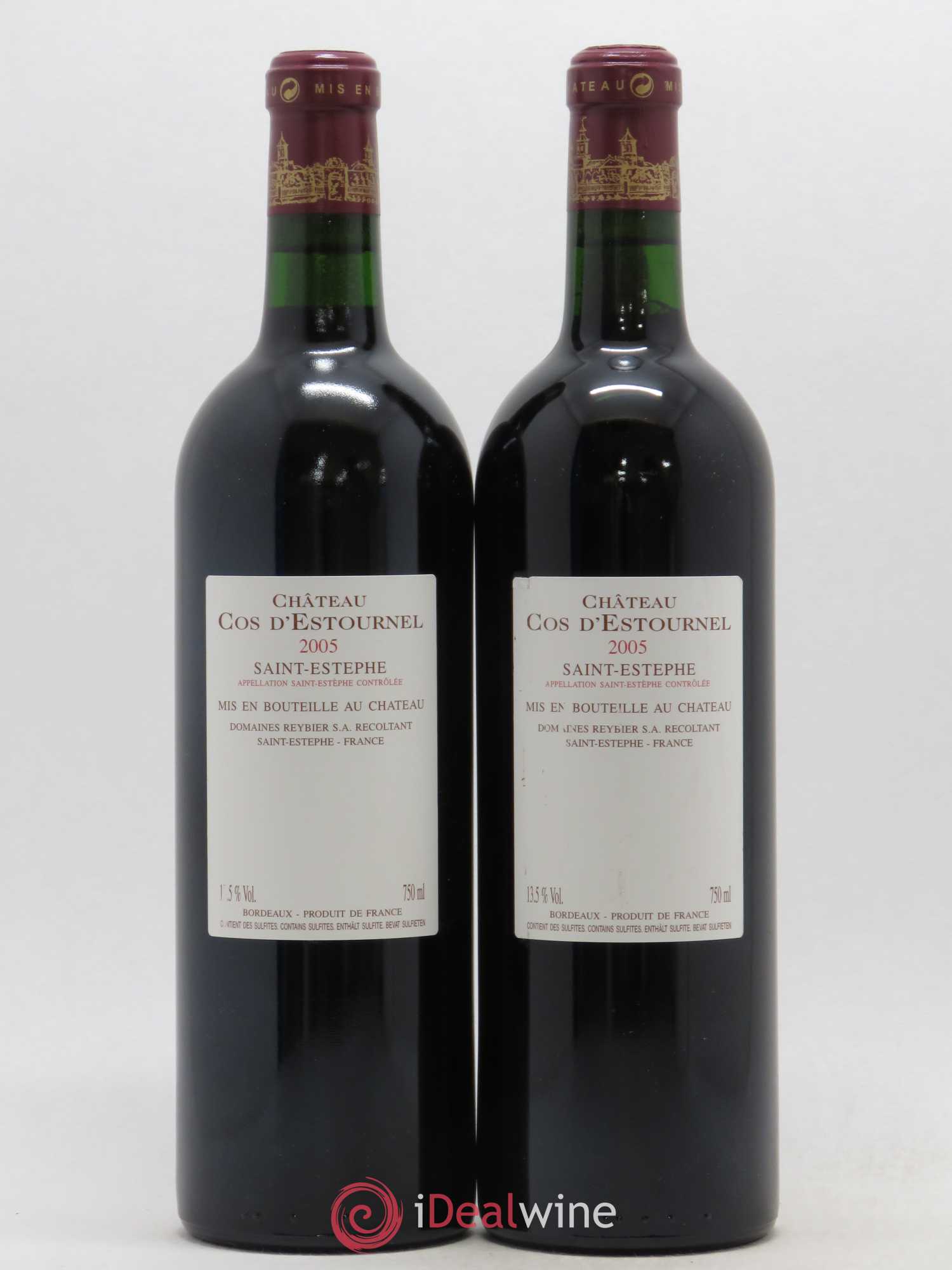 Cos d'Estournel 2ème Grand Cru Classé 2005 - Lot de 2 bouteilles - 1