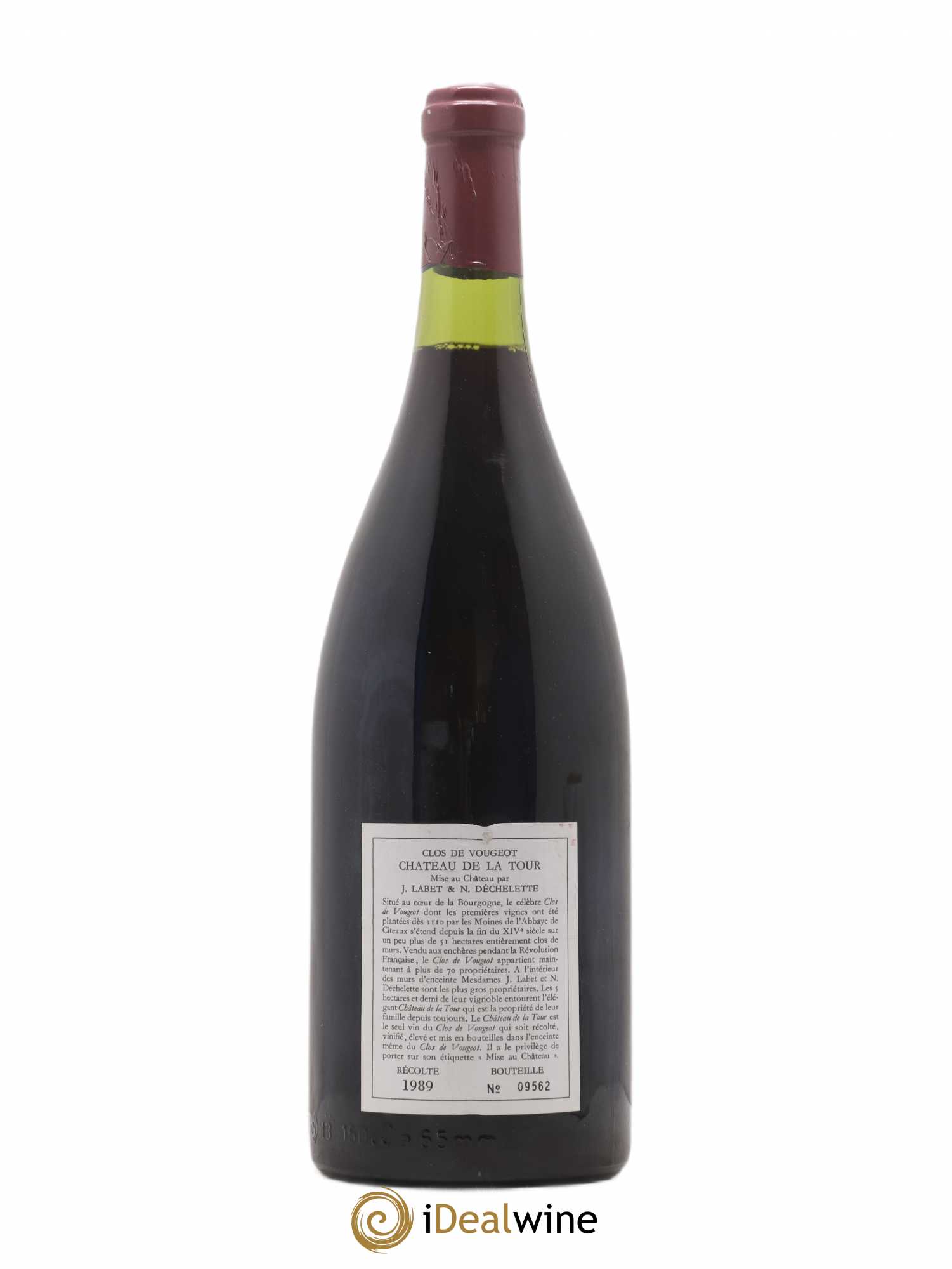 Clos de Vougeot Grand Cru Château de La Tour 1989 - Lot de 1 magnum - 1
