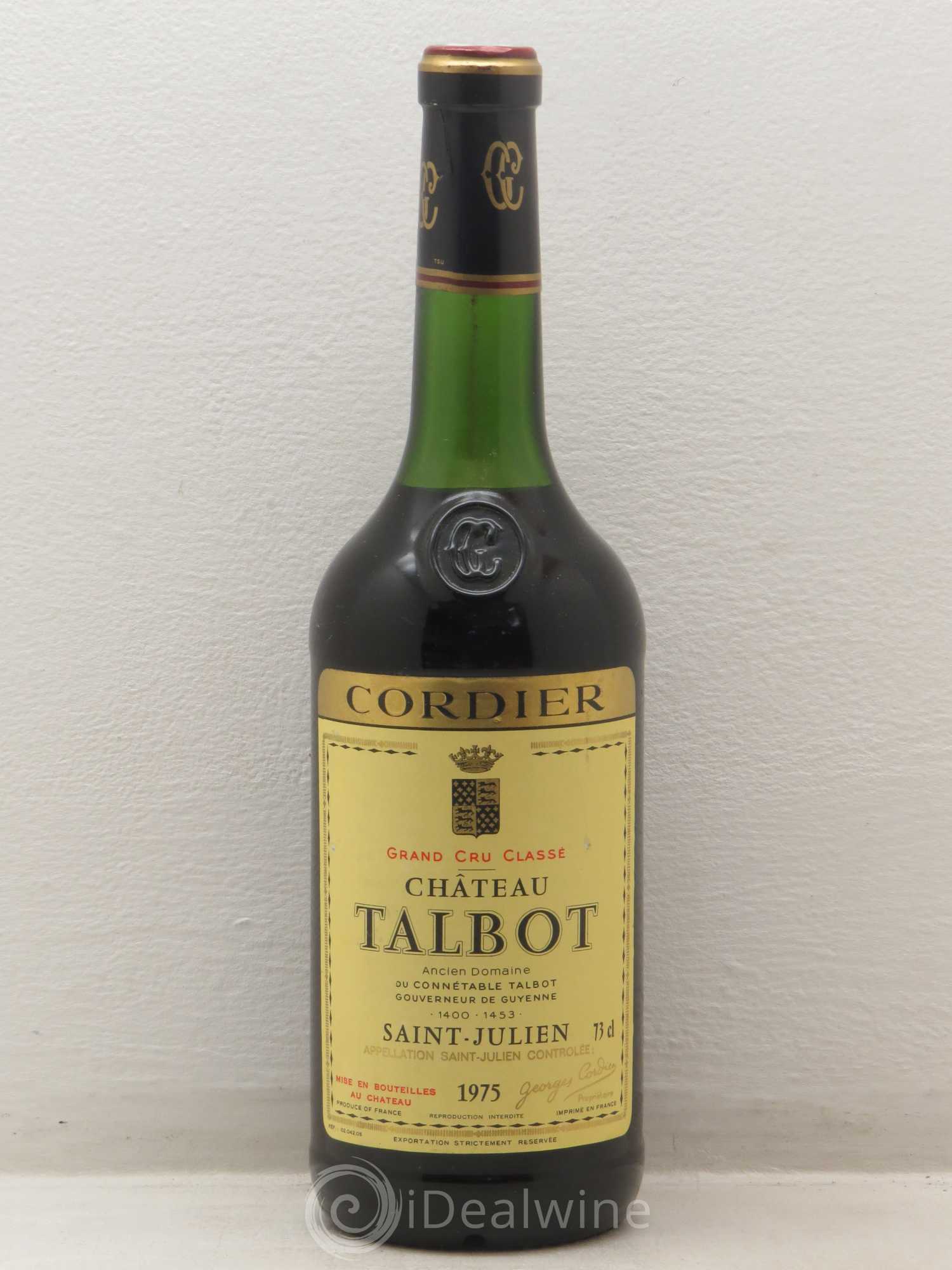 Château Talbot 4ème Grand Cru Classé 1975 - Lot de 1 bouteille - 0