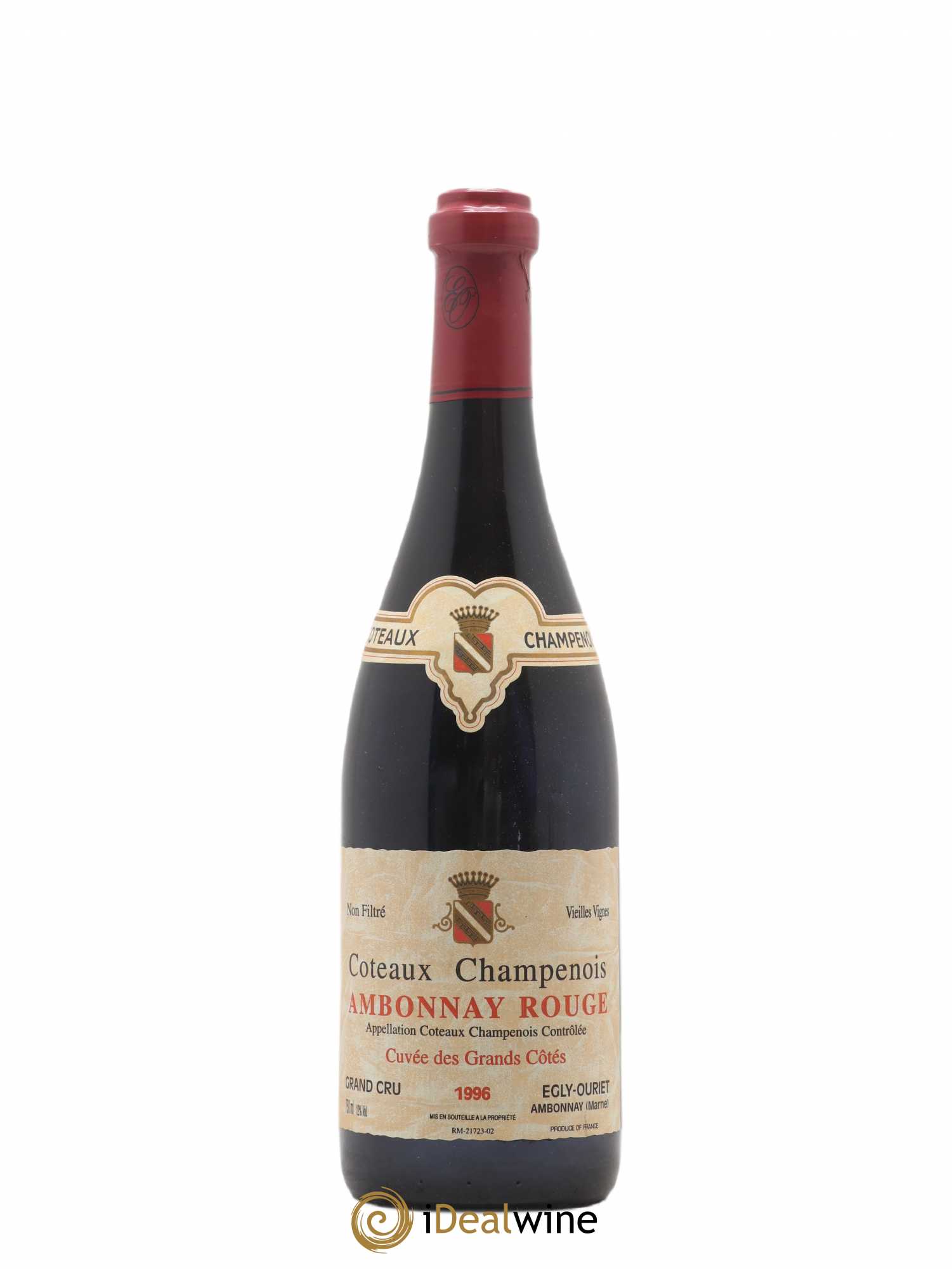 Ambonnay Cuvée des Grands Côtés VV Grand Cru Egly-Ouriet 1996 - Lot de 1 bouteille - 0