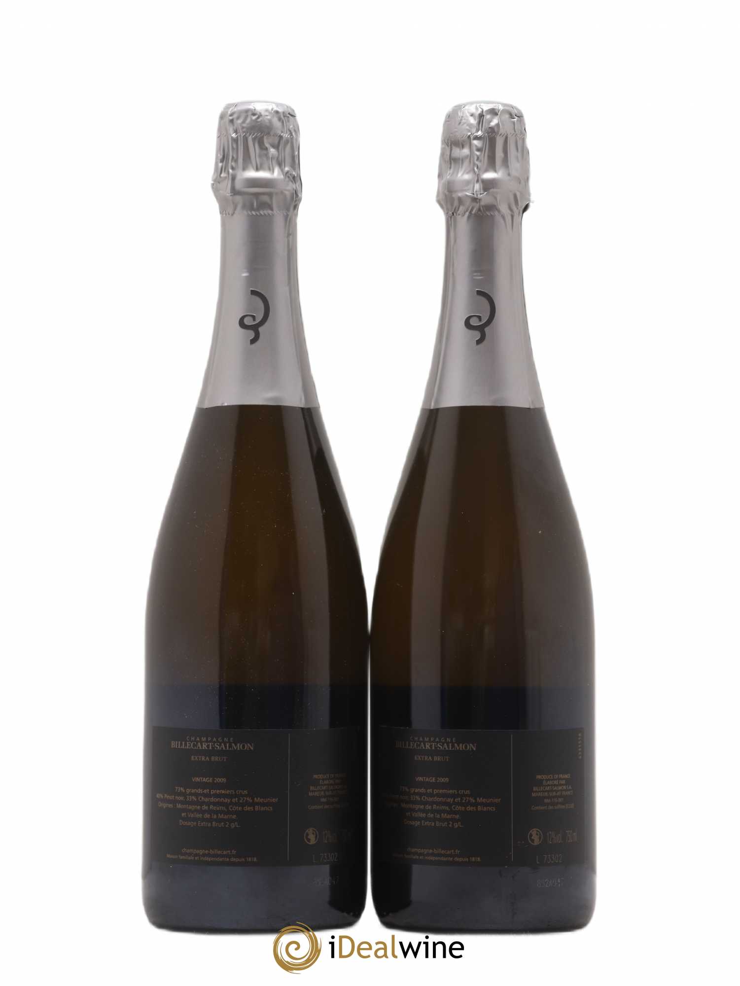 Vintage Billecart-Salmon 2009 - Lot de 2 bouteilles - 1