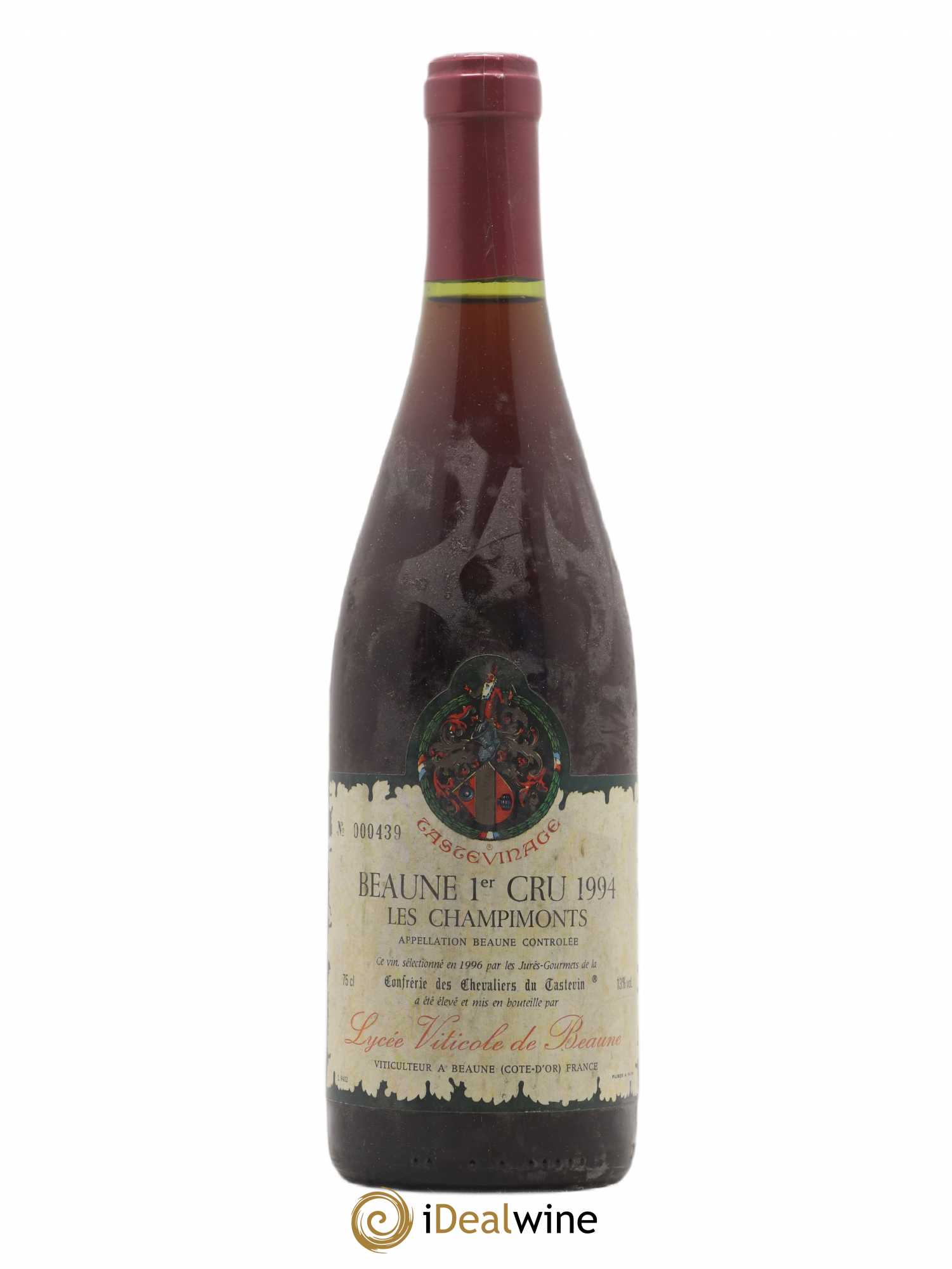 Beaune 1er Cru Champimonts Lycee Viticole de Beaune Tastevinage 1994 - Posten von 1 Flasche - 0