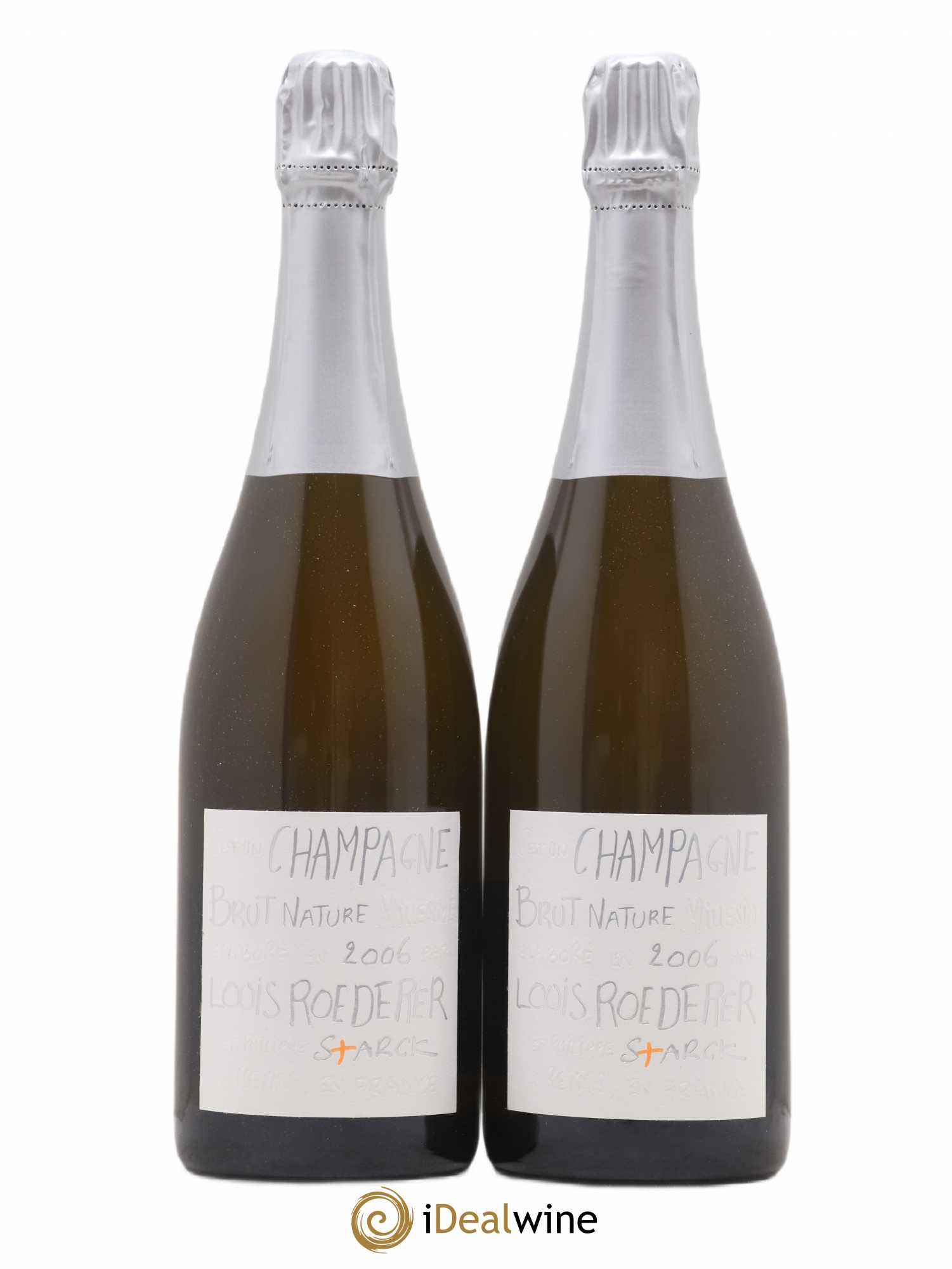 Edition limitée Starck Brut Nature Louis Roederer 2006 - Lot de 2 bouteilles - 0