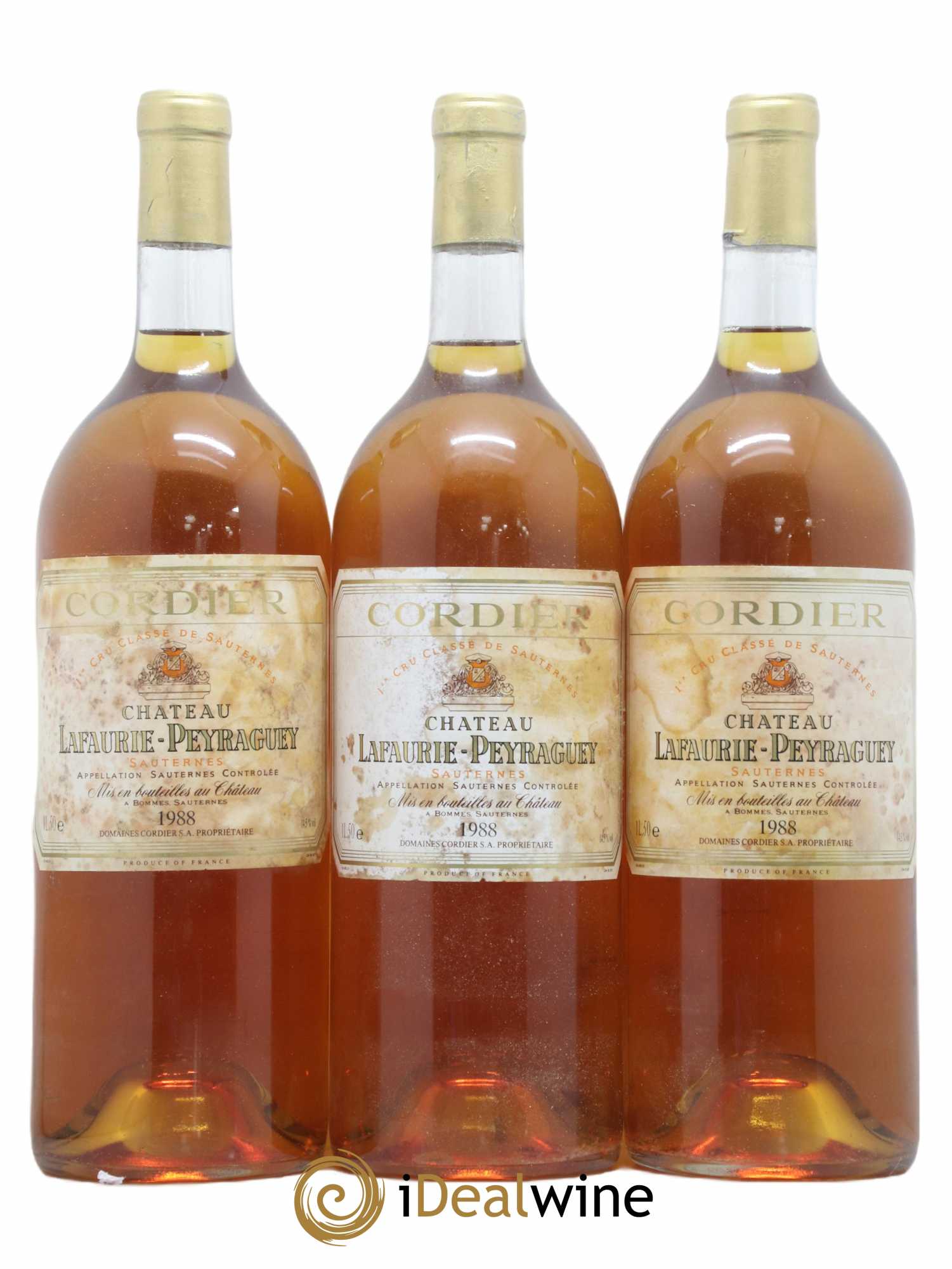 Château Lafaurie-Peyraguey 1er Grand Cru Classé 1988 - Lotto di 3 magnum - 0