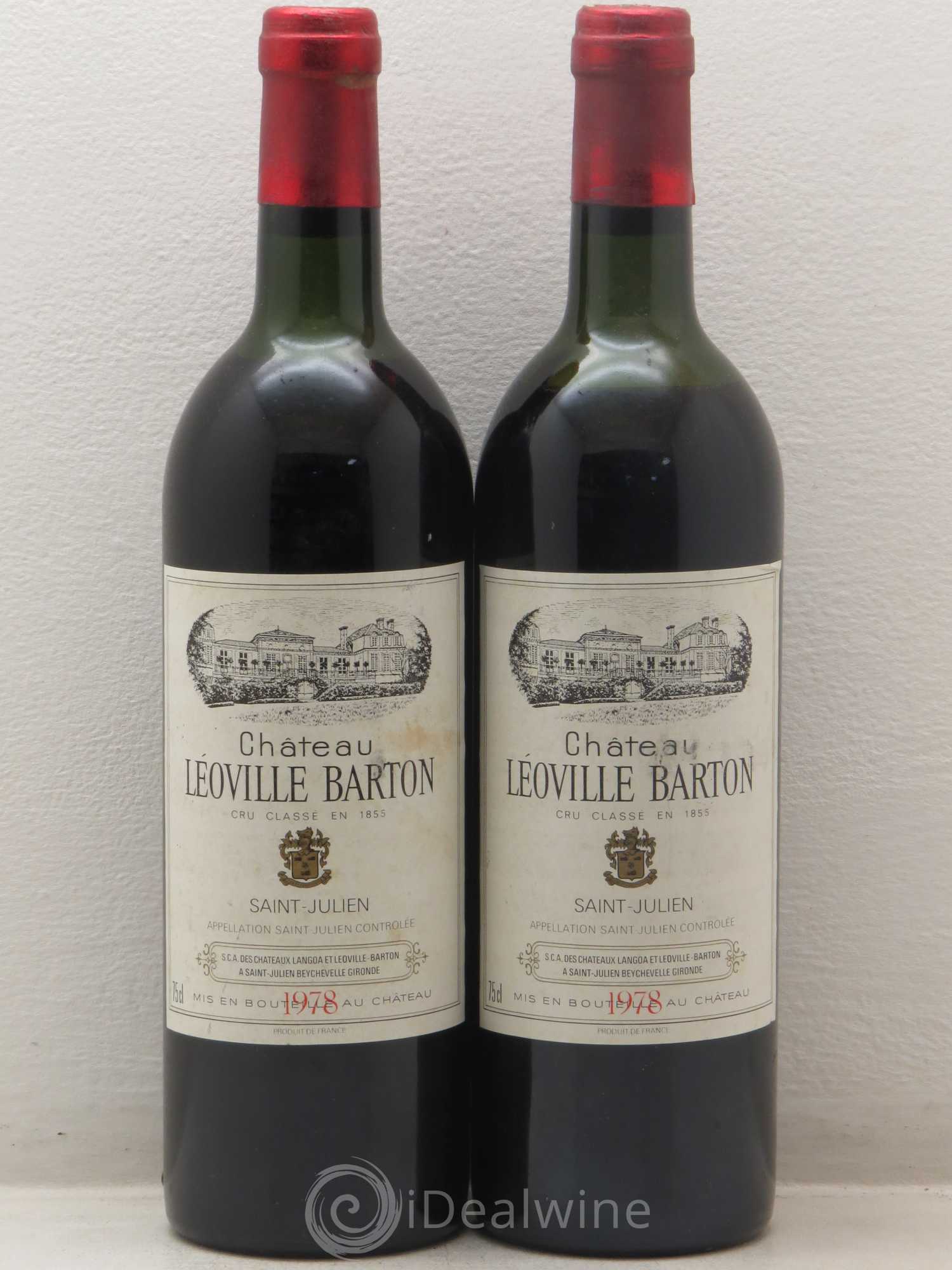 Château Léoville Barton 2ème Grand Cru Classé 1978 - Lot de 2 bouteilles - 0