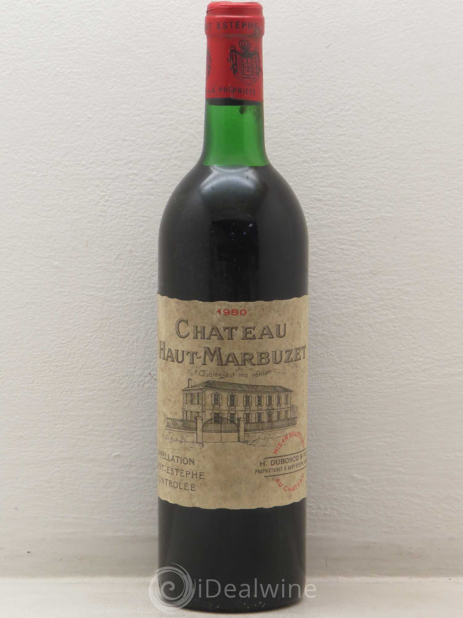 Château Haut Marbuzet 1980 - Lot de 1 bouteille - 0