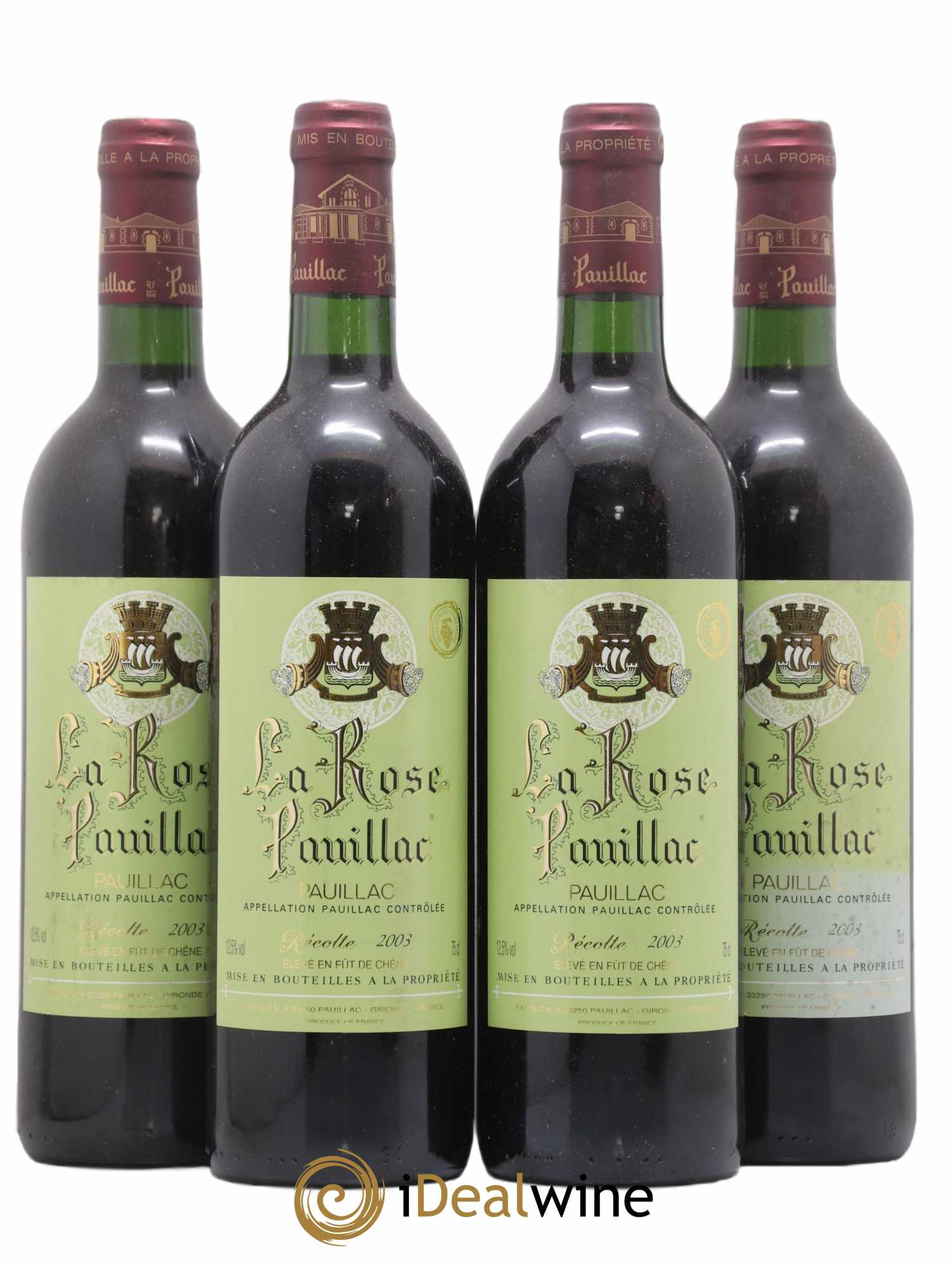 La Rose Pauillac 2003 - Lot de 4 bouteilles - 0