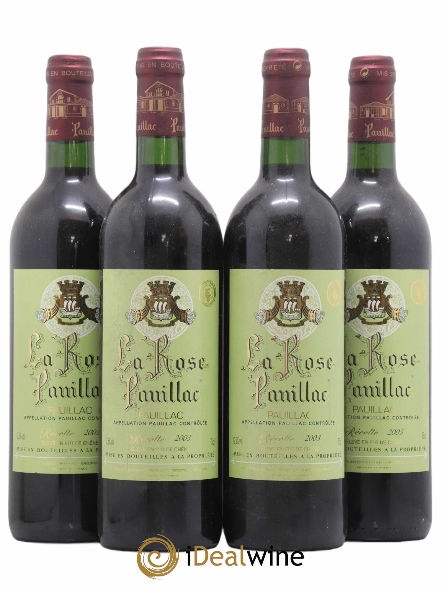 La Rose Pauillac 2003 - Lot de 4 bouteilles - 0