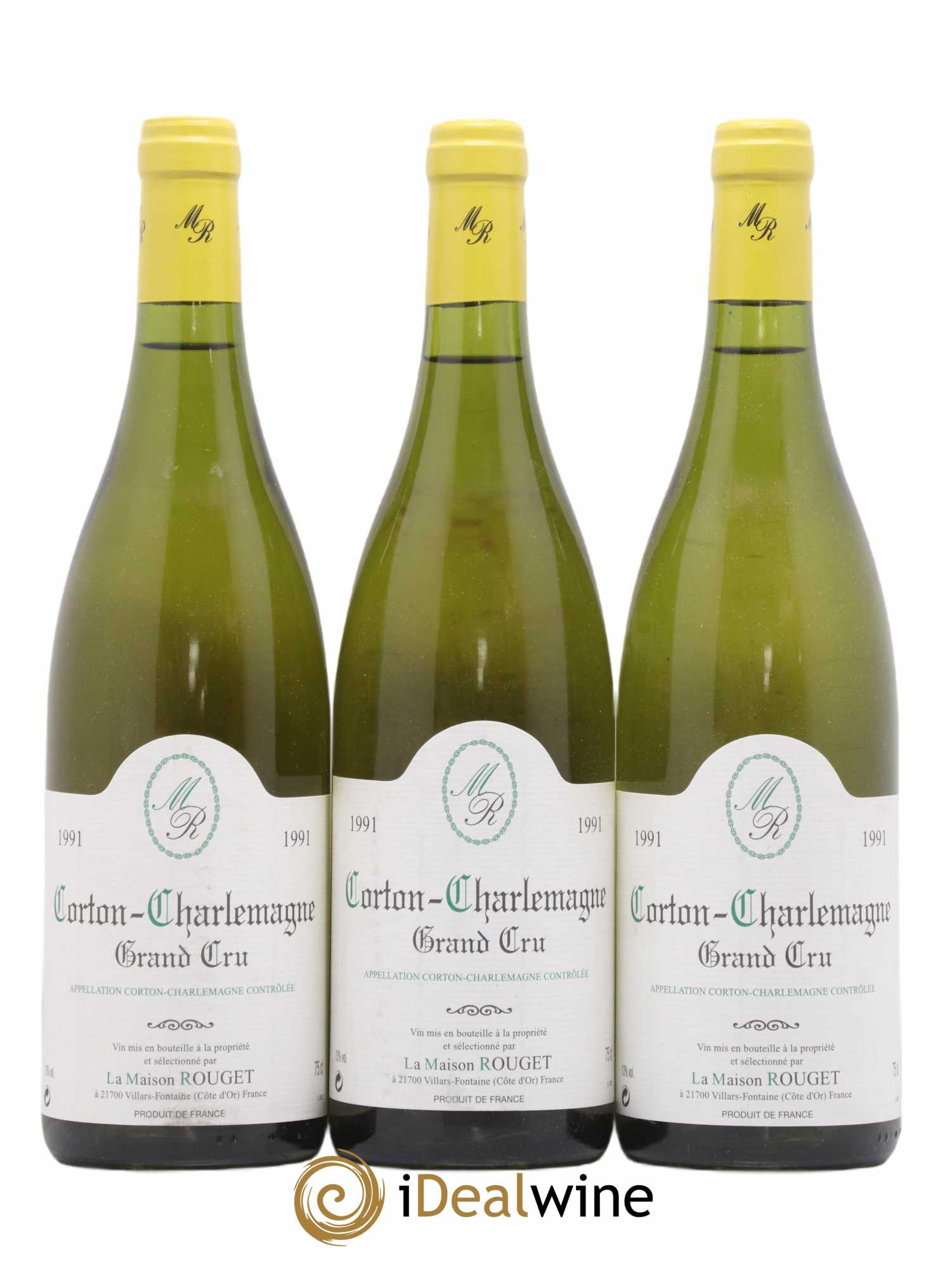 Corton-Charlemagne Grand Cru Maison Rouget 1991 - Lot de 3 bouteilles - 0