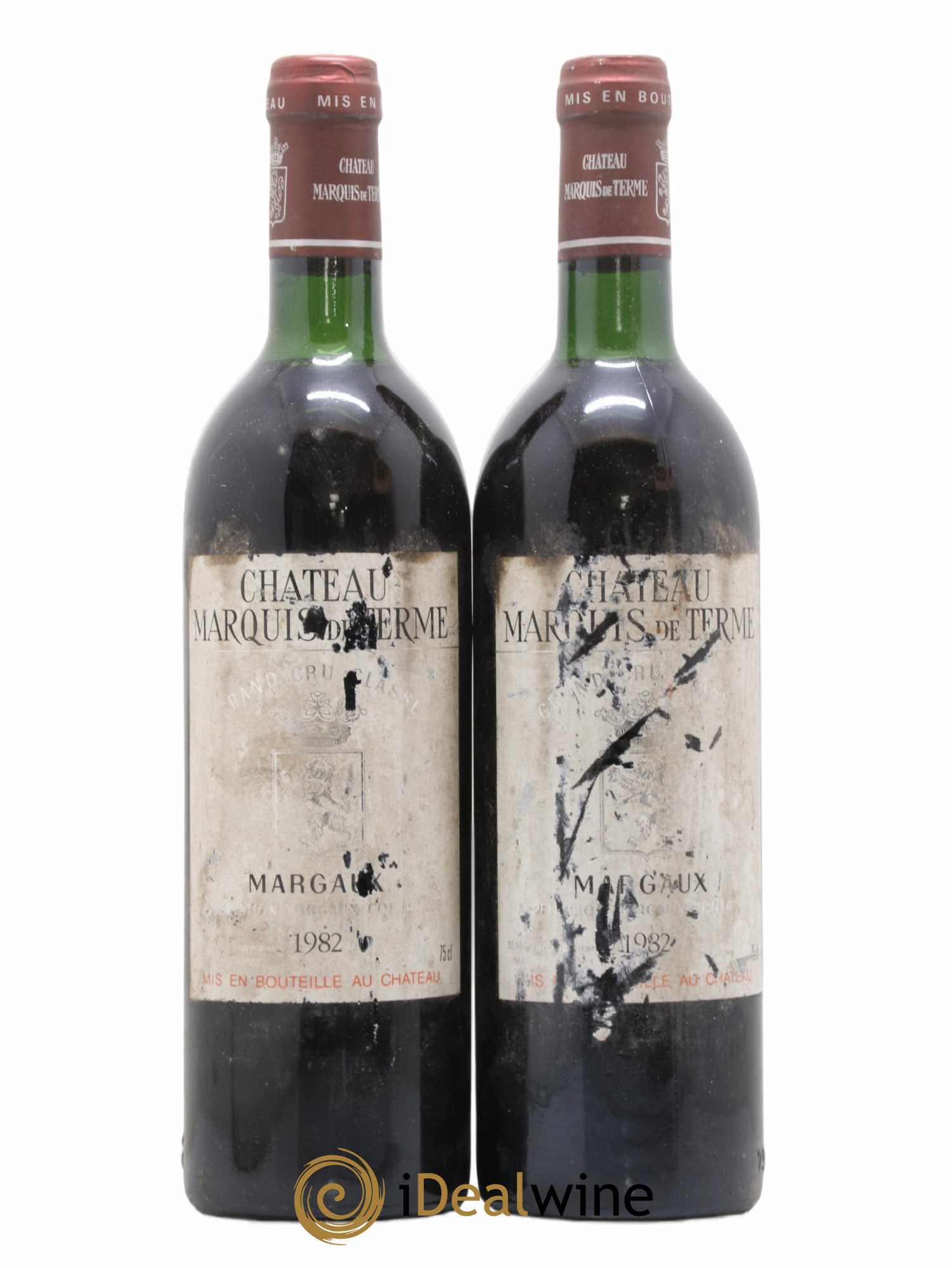 Château Marquis de Terme 4ème Grand Cru Classé 1982 - Lot de 2 bouteilles - 0