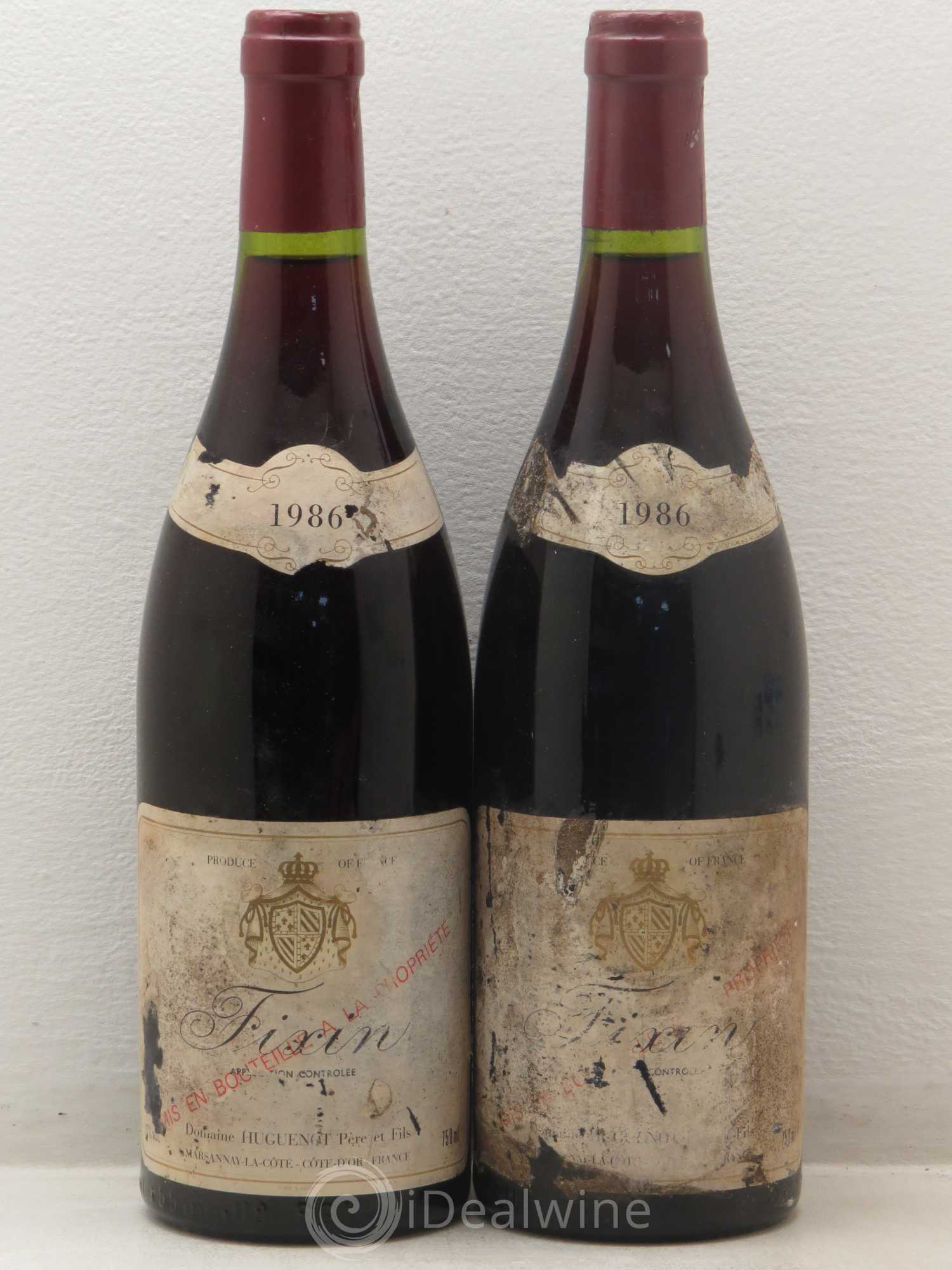 Fixin Domaine Huguenot (sans prix de réserve) 1986 - Posten von 2 Flaschen - 0