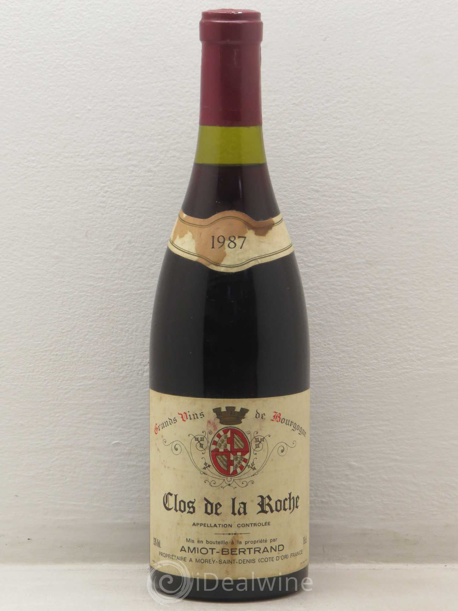 Clos de la Roche Grand Cru Amiot Bertrand 1987 - Posten von 1 Flasche - 0