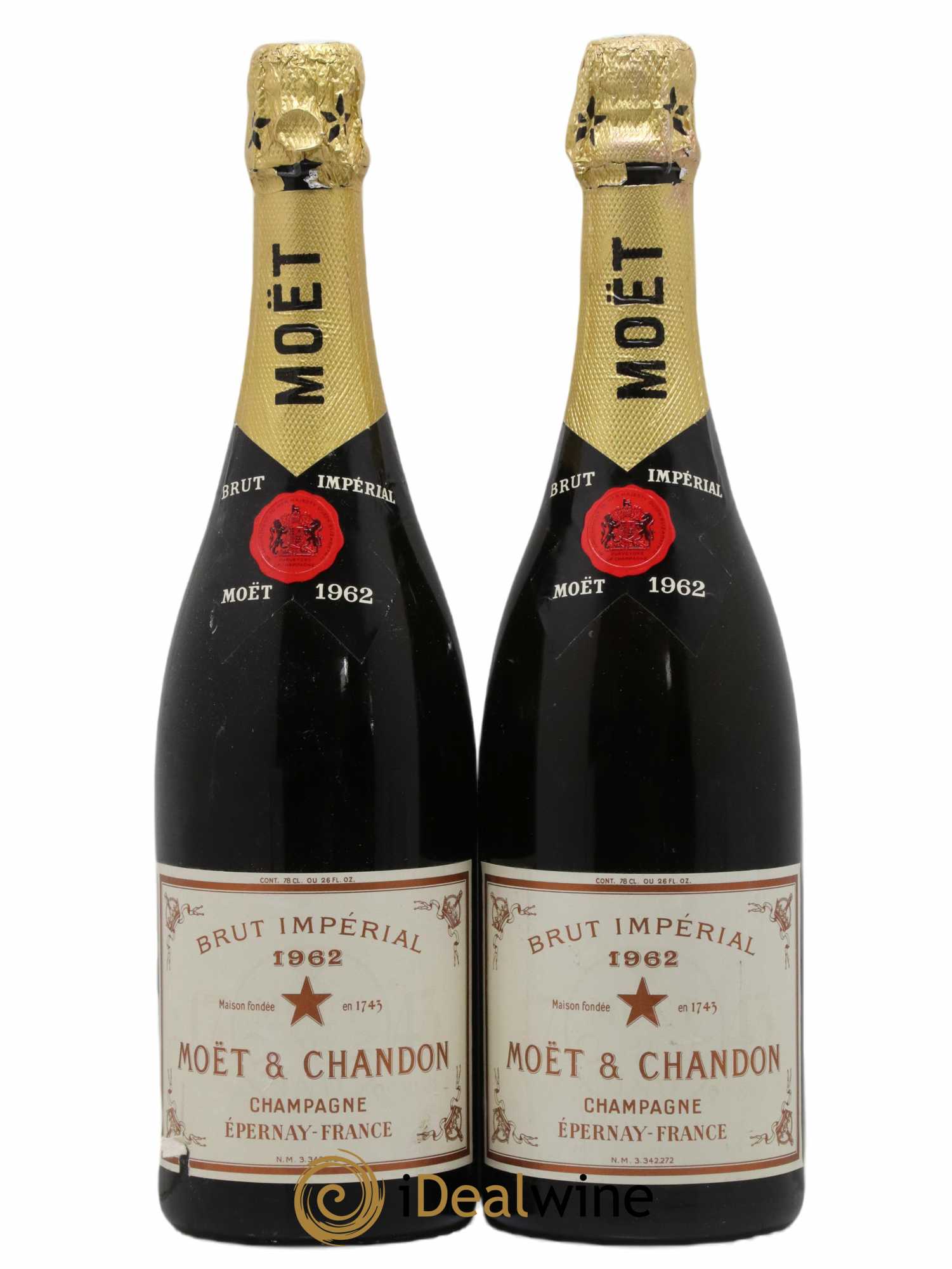 Impérial Brut Moët et Chandon 1962 - Lot of 2 bottles - 0