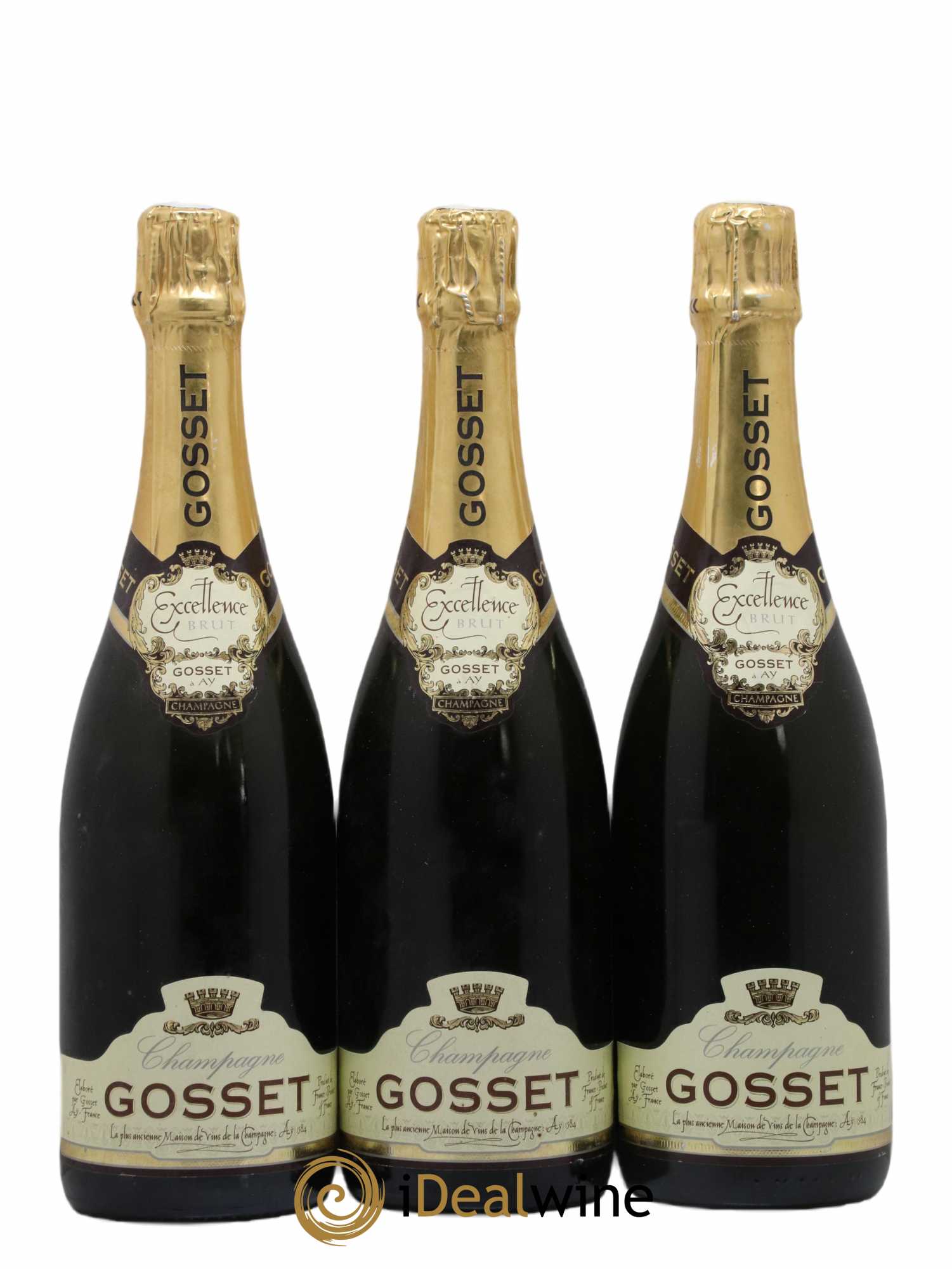 Champagne Gosset Brut Excellence - Lot de 3 bouteilles - 0