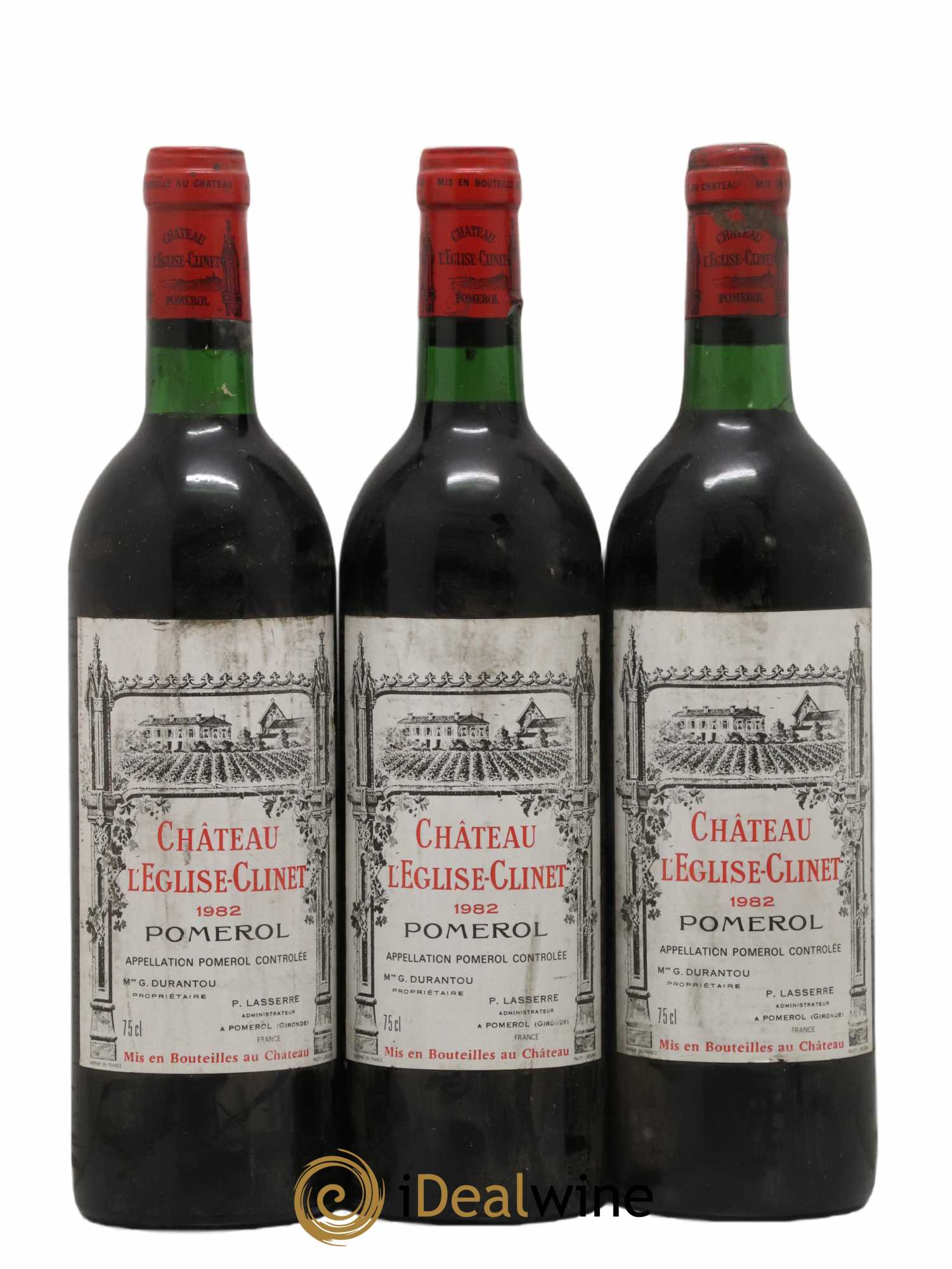 Château l' Église Clinet 1982 - Lot de 3 bouteilles - 0