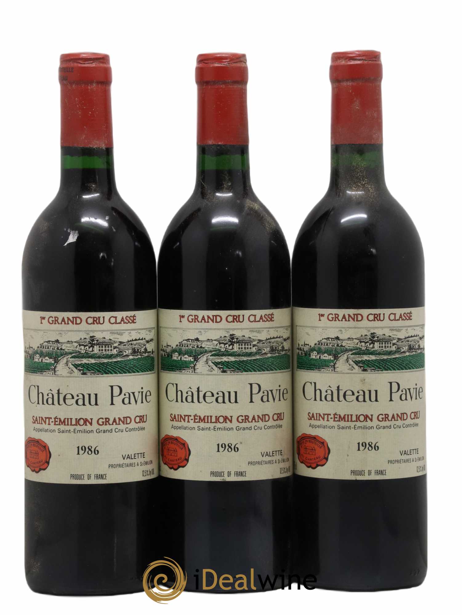 Château Pavie 1er Grand Cru Classé A 1986 - Lot de 3 bouteilles - 0