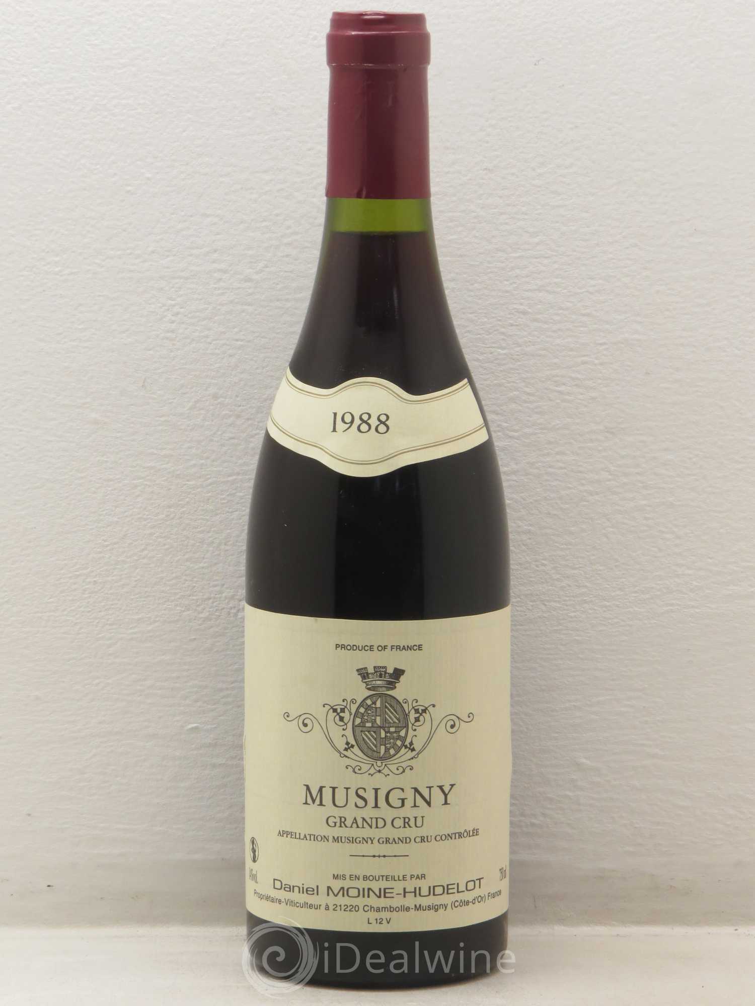 Musigny Grand Cru Moine-Hudelot (Domaine) 1988 - Lot de 1 bouteille - 0