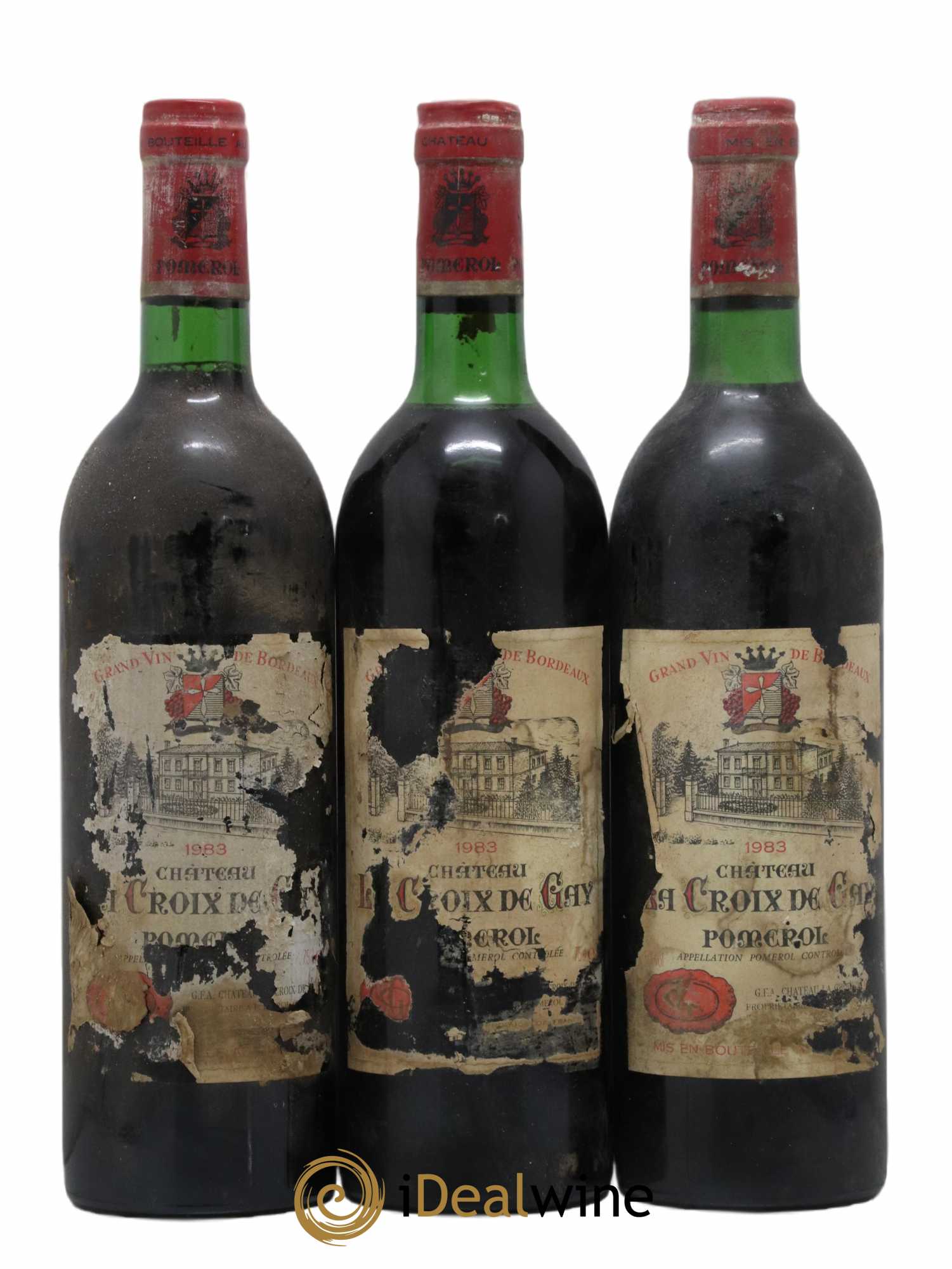 Château la Croix de Gay 1983 - Lot de 3 bouteilles - 0