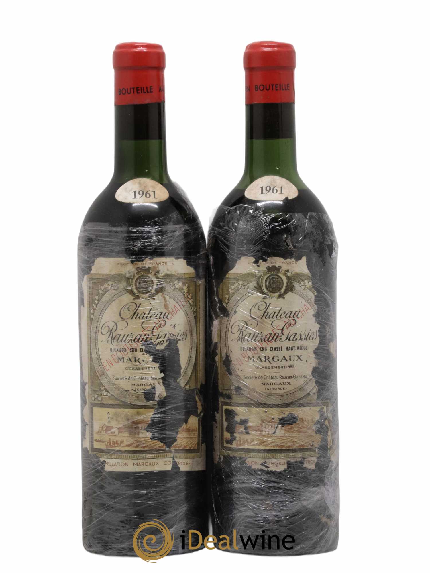 Château Rauzan-Gassies 2ème Grand Cru Classé 1961 - Lot de 2 bouteilles - 0